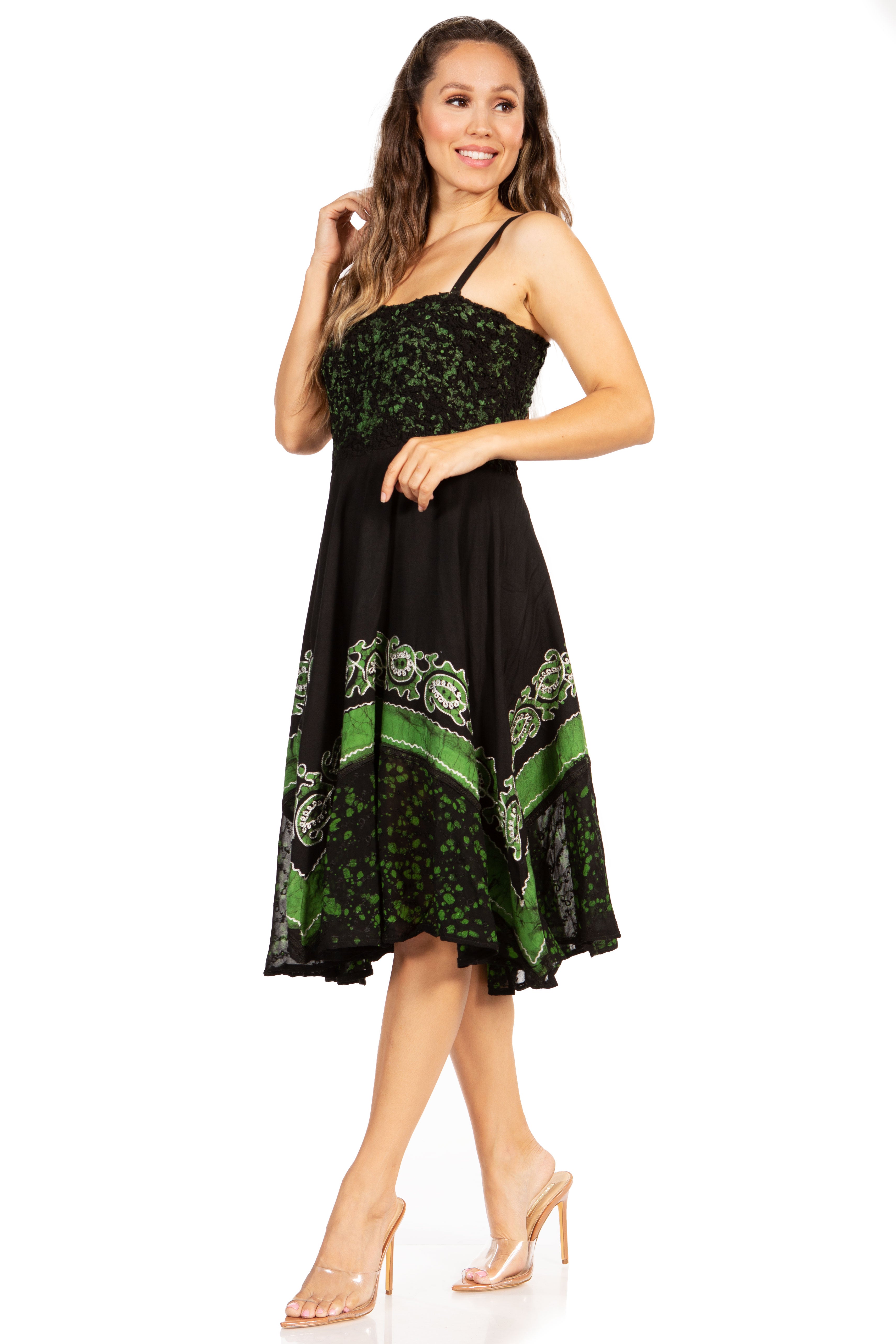 Sakkas - Aphrodite Embroidered Batik Dress