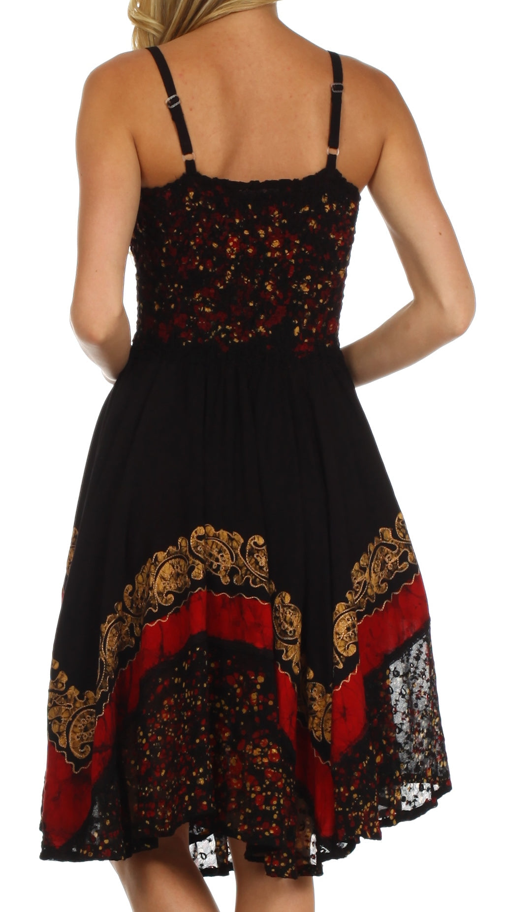 Sakkas - Aphrodite Embroidered Batik Dress