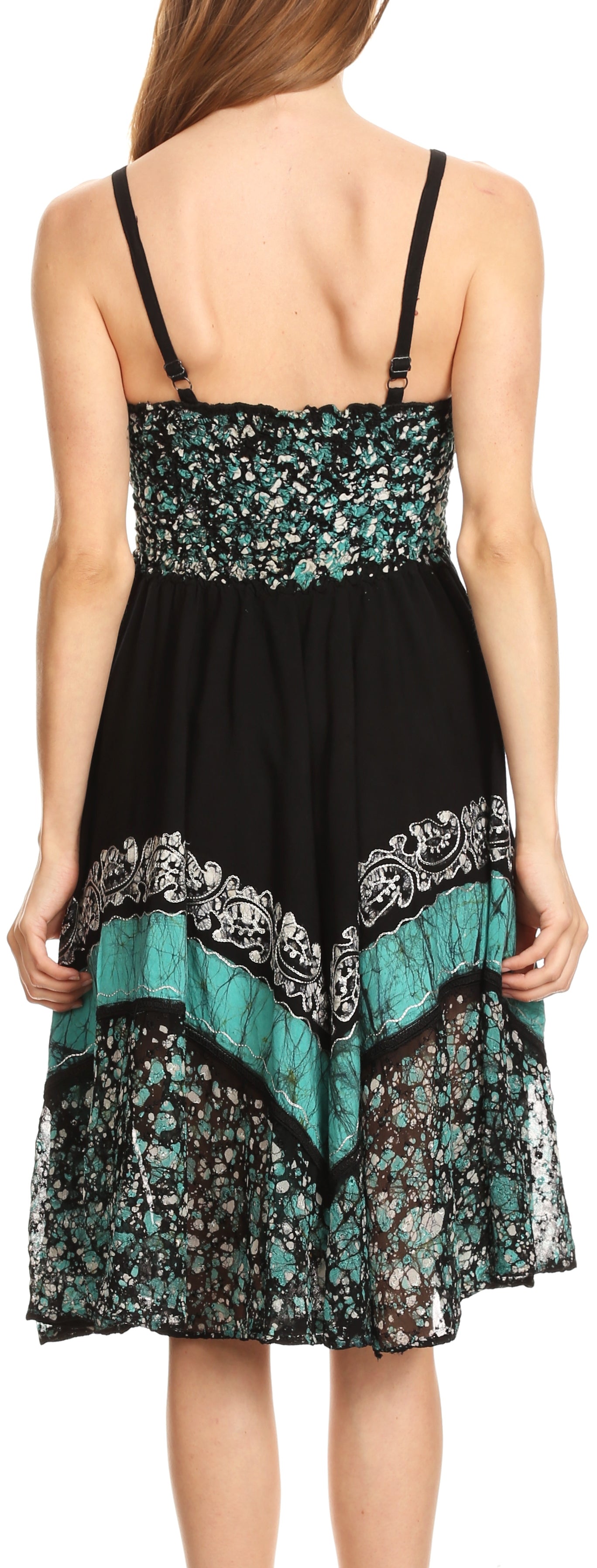 Sakkas - Aphrodite Embroidered Batik Dress
