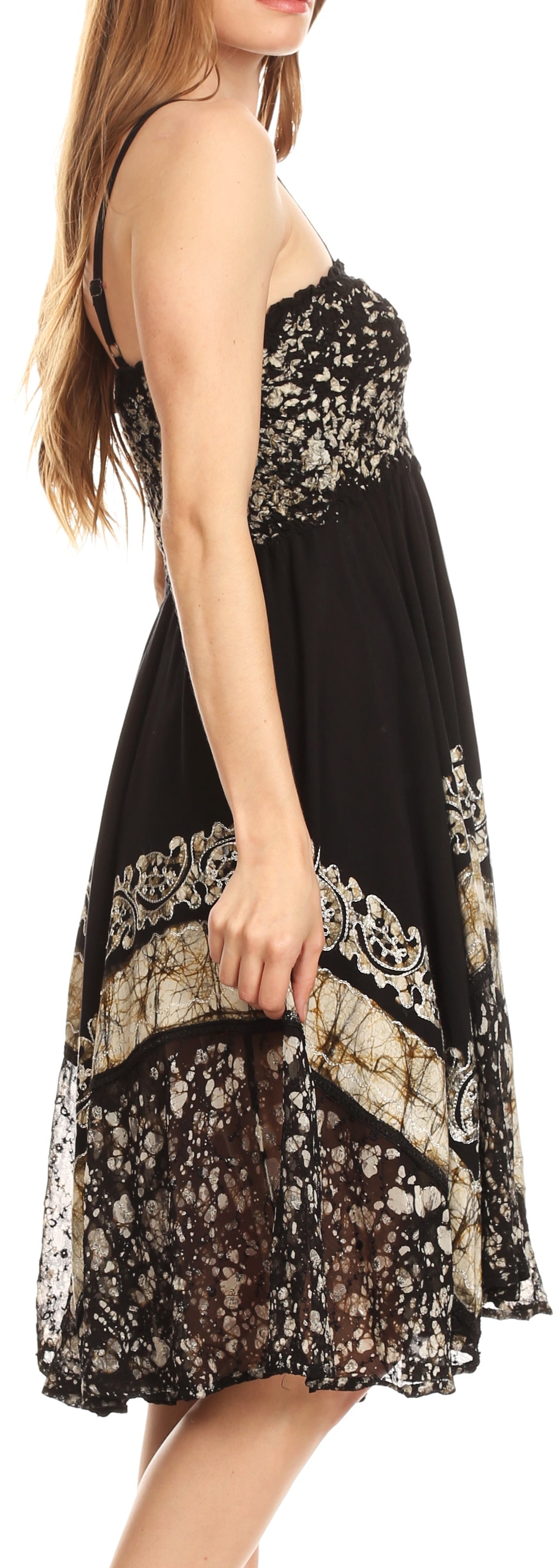 Sakkas - Aphrodite Embroidered Batik Dress