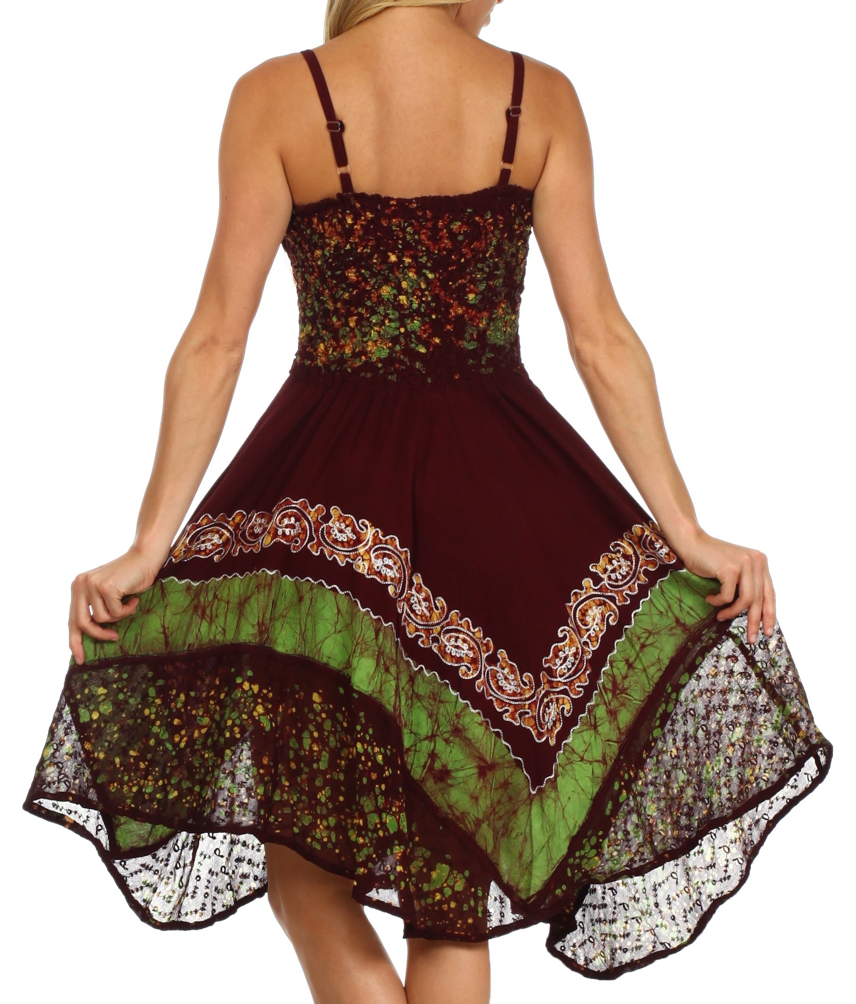 Sakkas - Aphrodite Embroidered Batik Dress