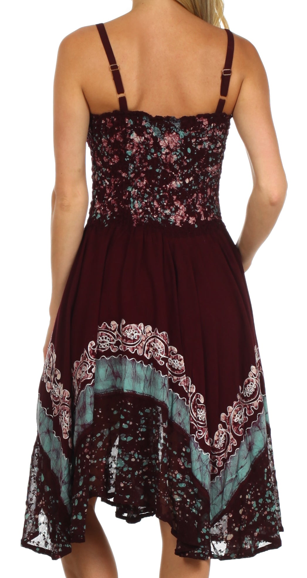 Sakkas - Aphrodite Embroidered Batik Dress