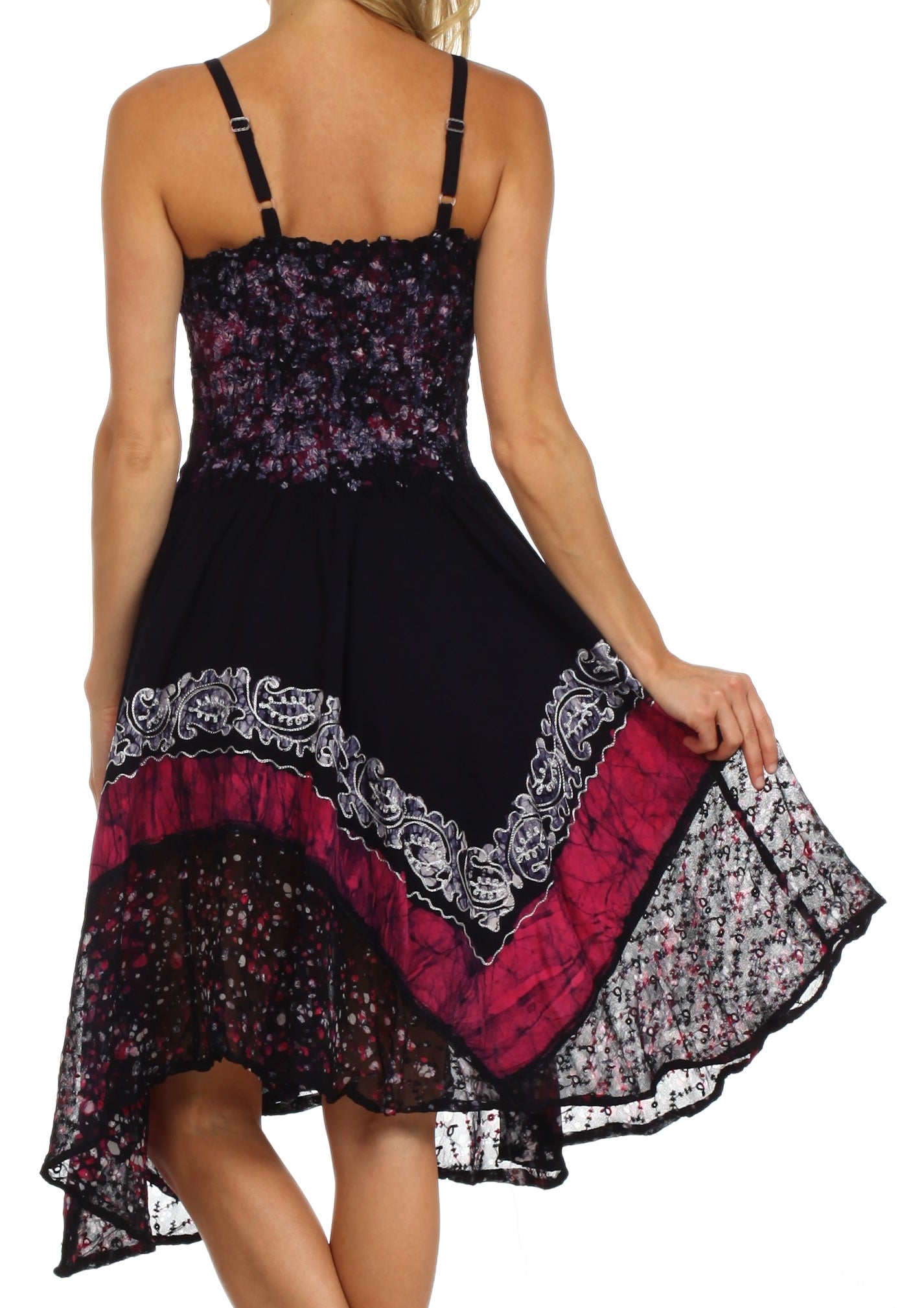 Sakkas - Aphrodite Embroidered Batik Dress