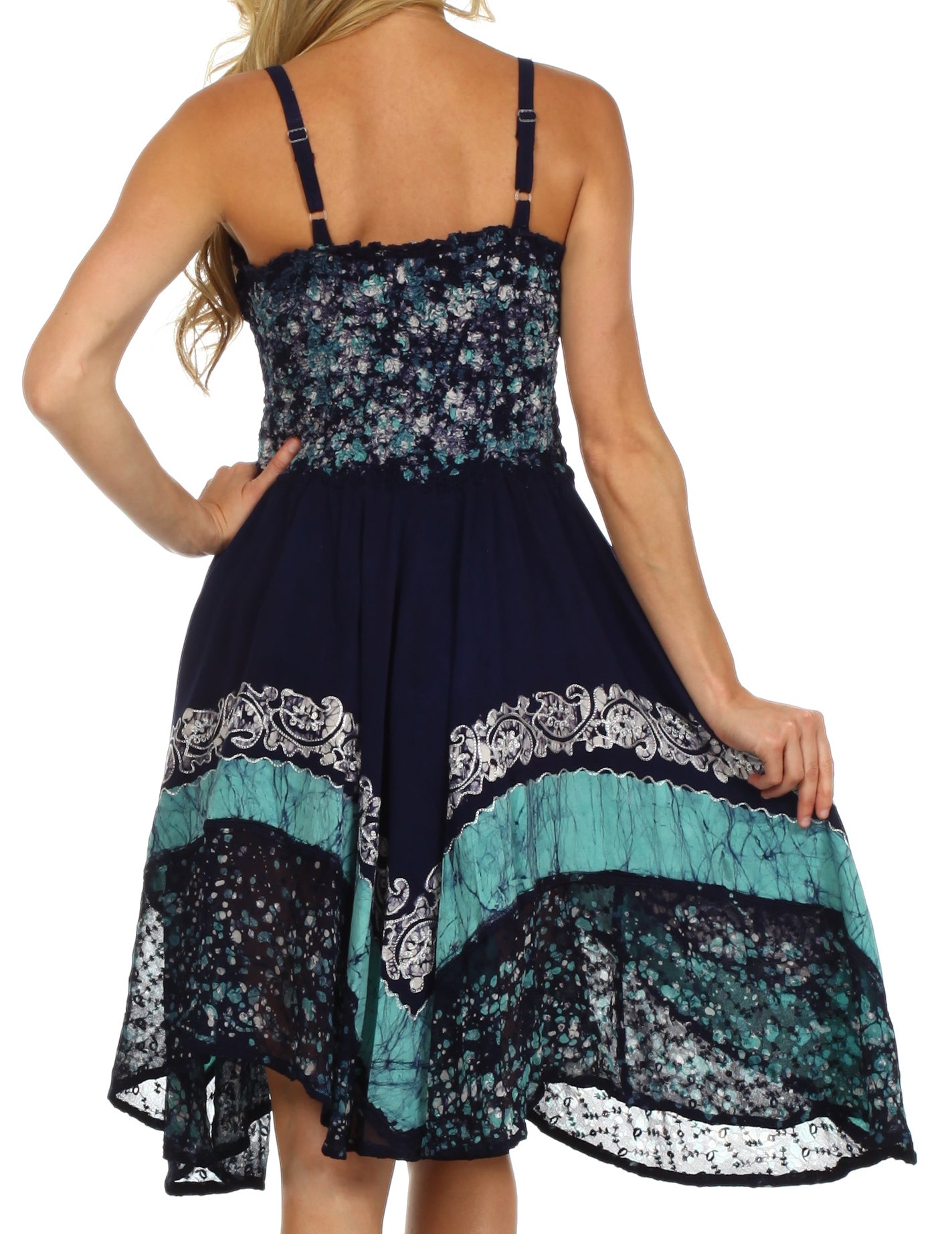 Sakkas - Aphrodite Embroidered Batik Dress