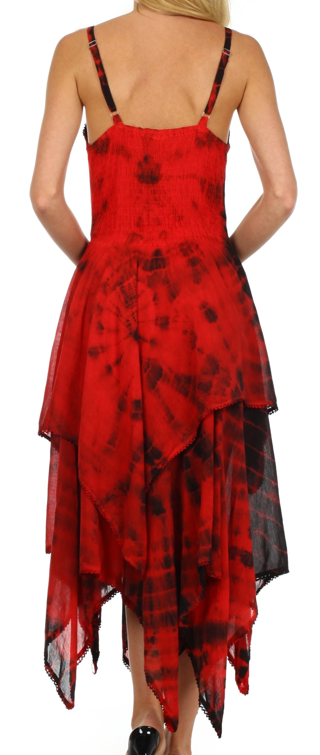 Sakkas - Annabella Corset Bodice Handkerchief Hem Dress
