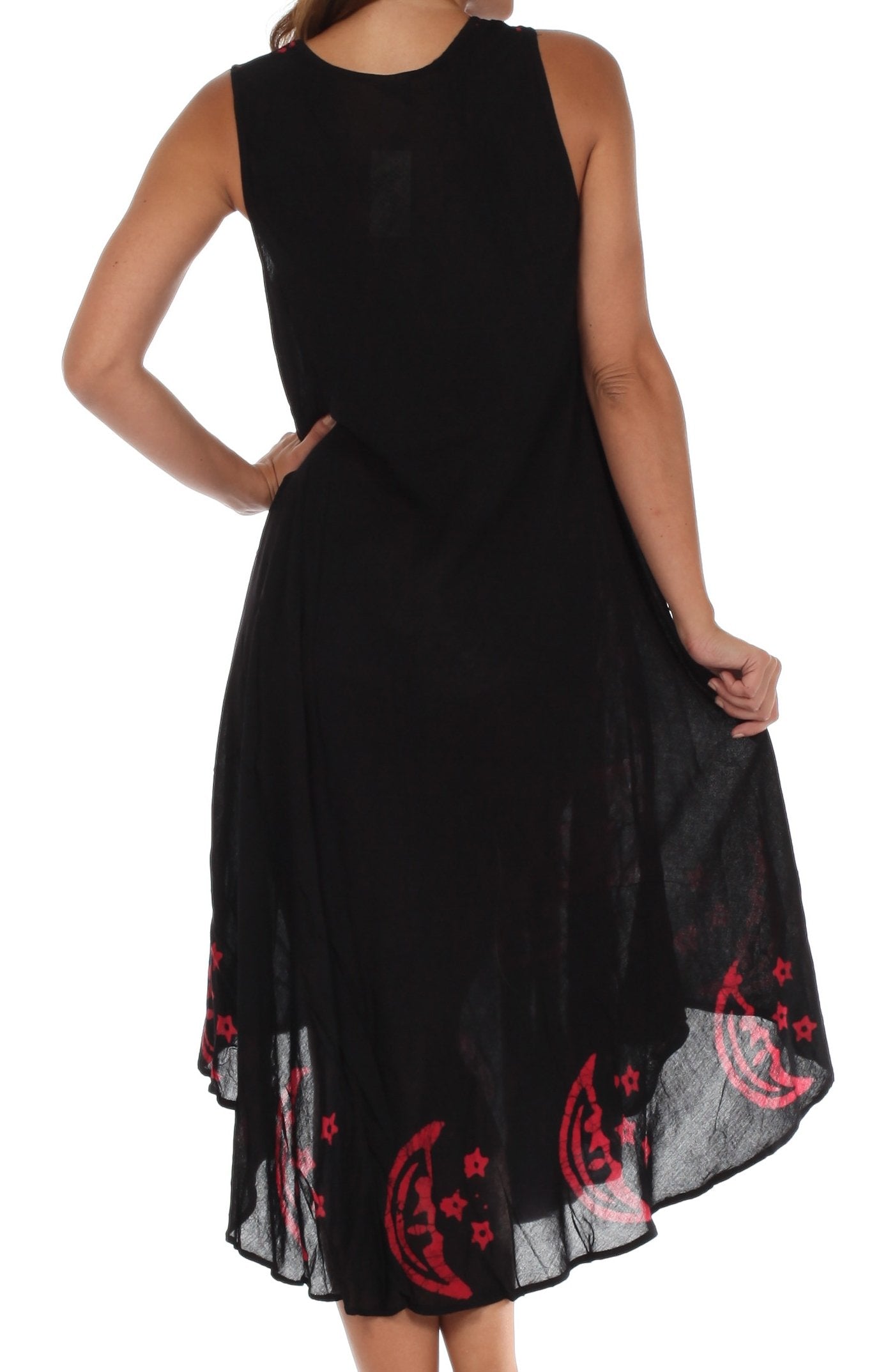 Sakkas - Moon and Stars Batik Caftan Tank Dress / Cover Up