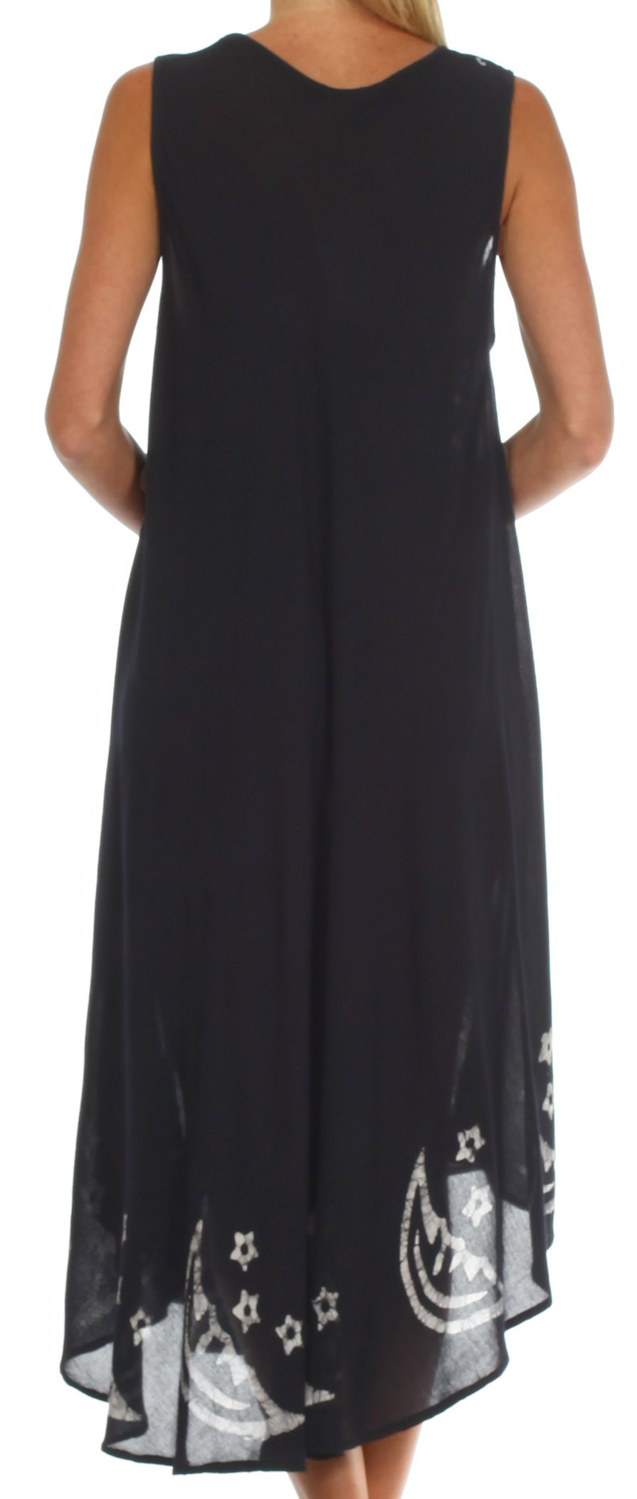 Sakkas - Moon and Stars Batik Caftan Tank Dress / Cover Up
