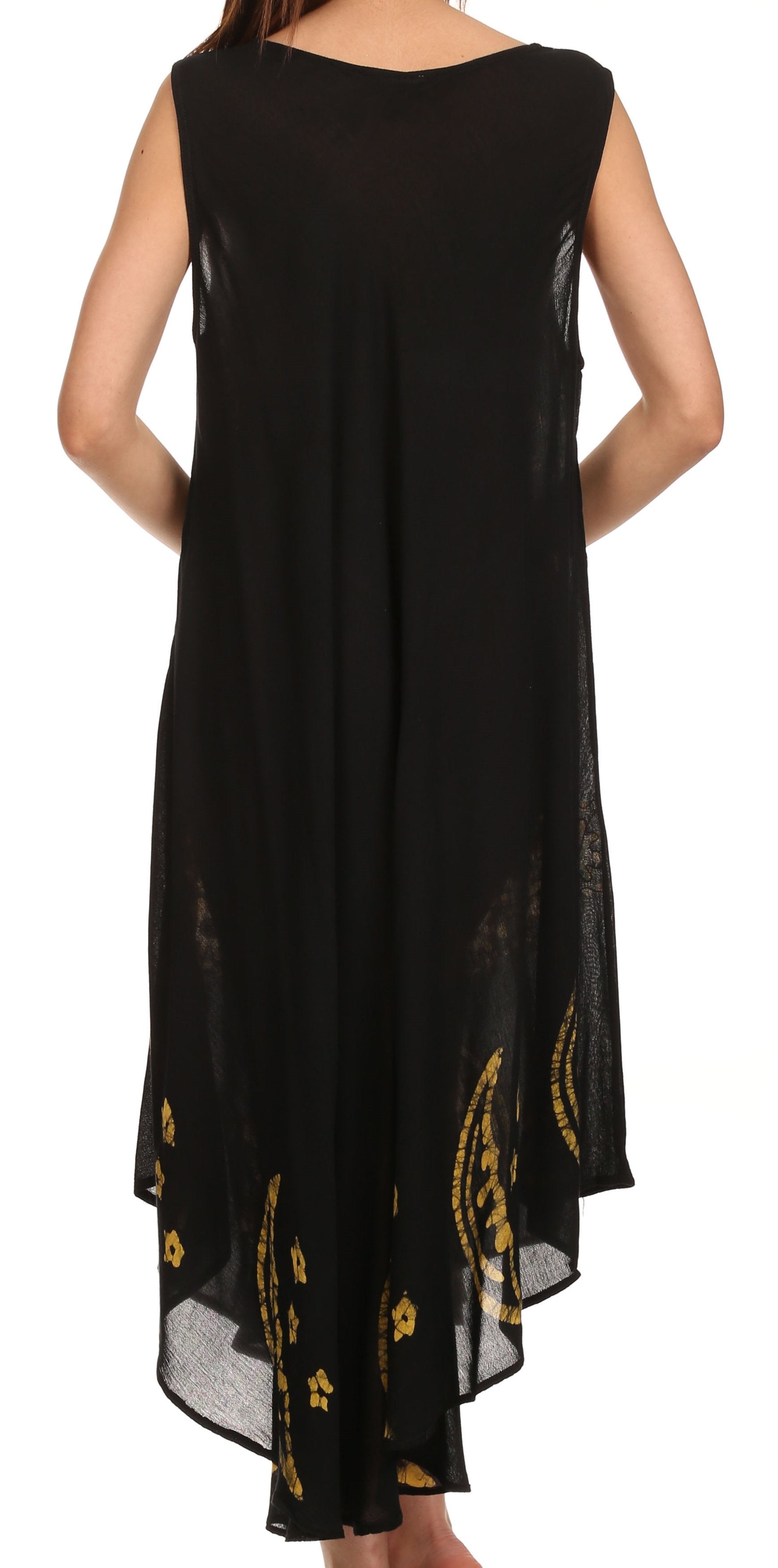 Sakkas - Moon and Stars Batik Caftan Tank Dress / Cover Up