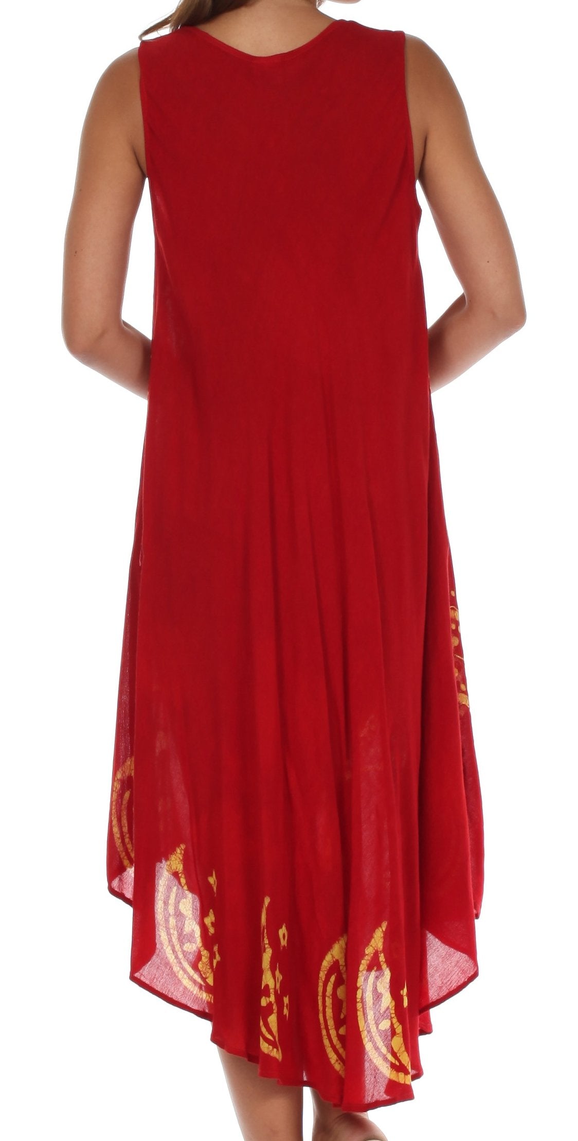 Sakkas - Moon and Stars Batik Caftan Tank Dress / Cover Up