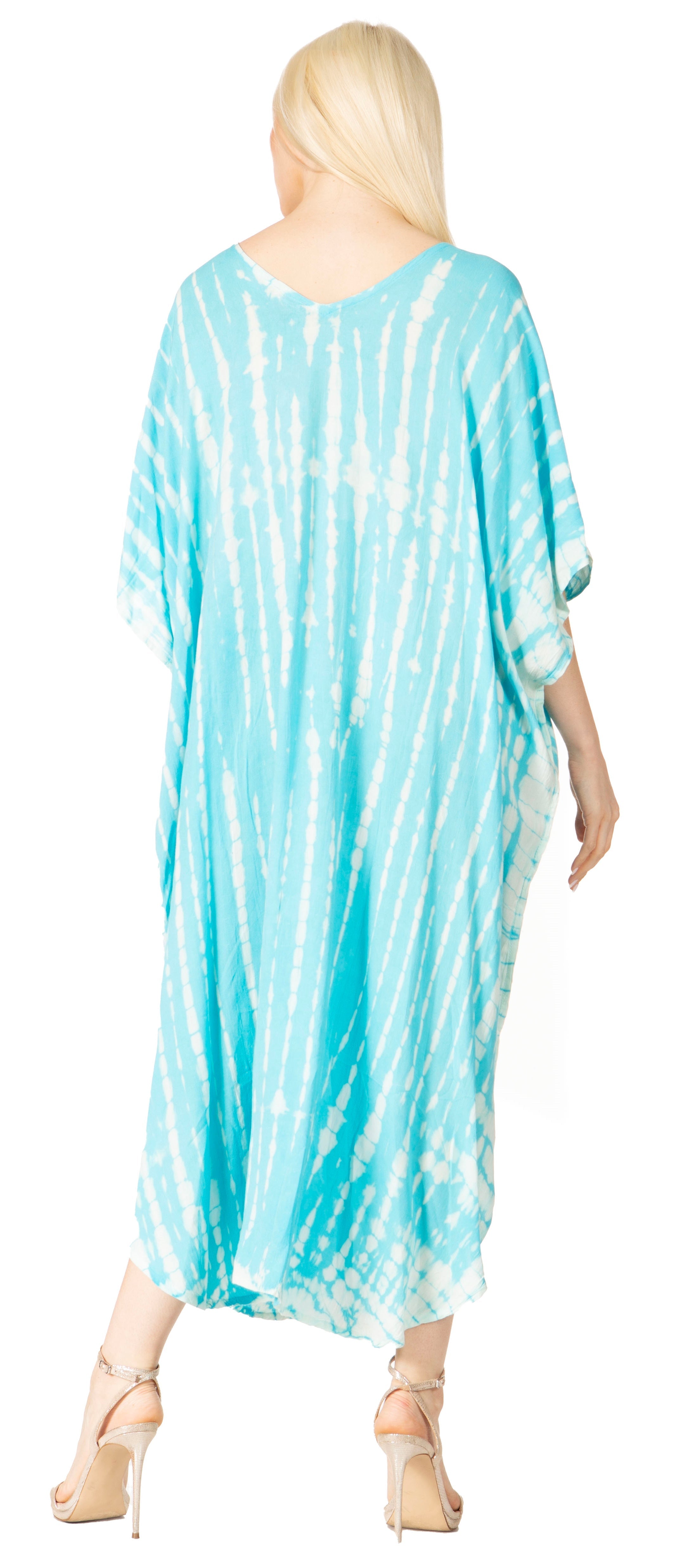 Sakkas - Maitte V-Neck Printed Kaftan
