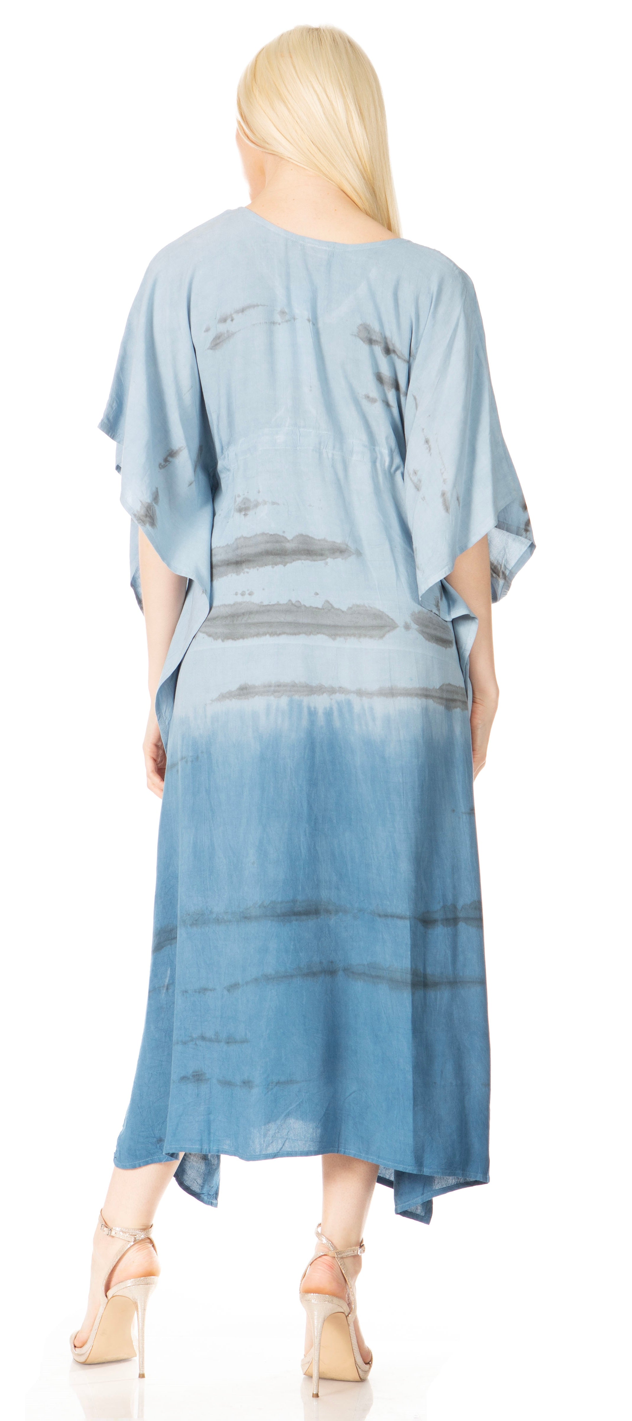 Sakkas - Maitte V-Neck Printed Kaftan