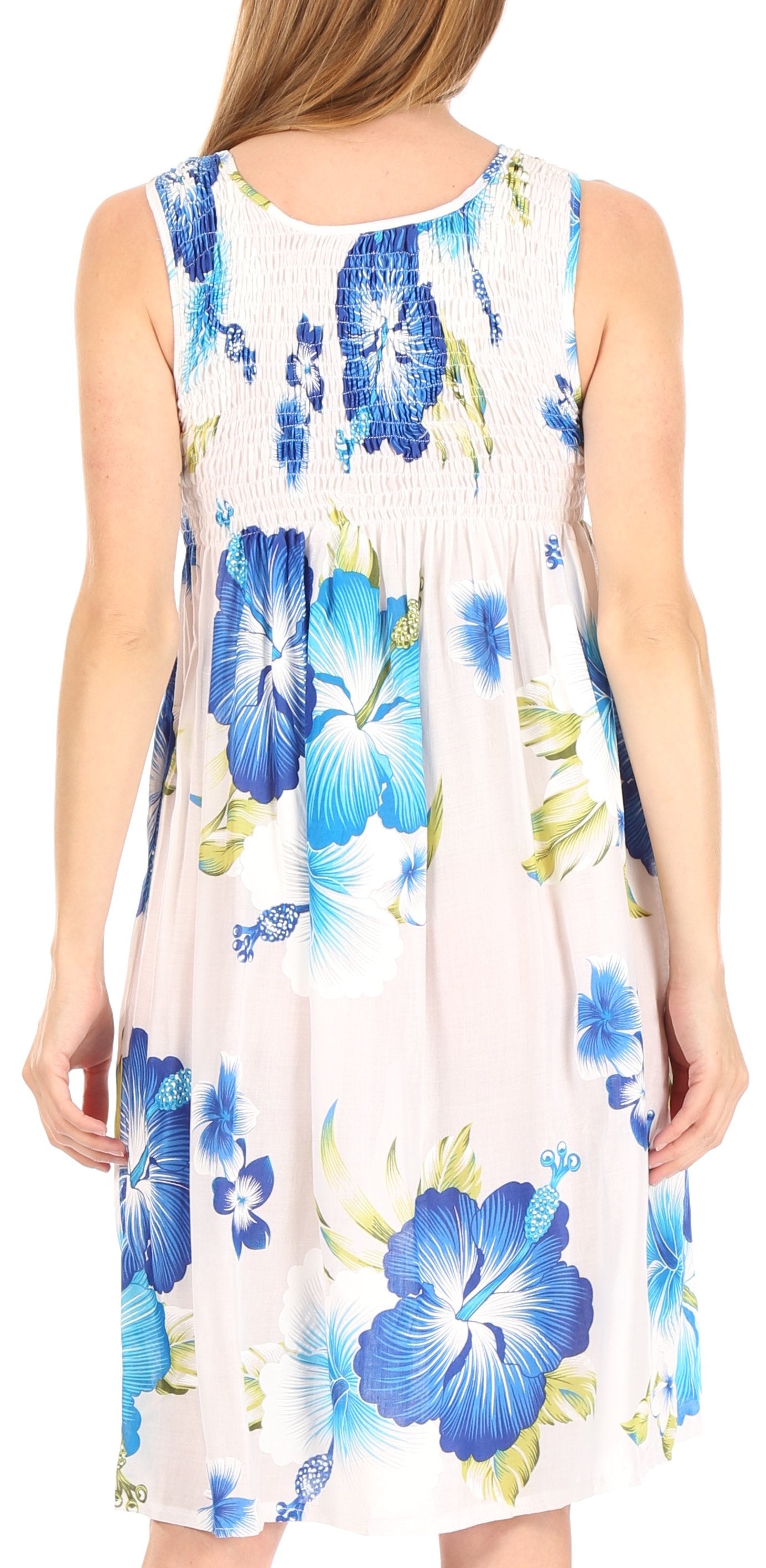 Sakkas - Murni Cocktail Elastic Stretchy Floral Print Dress