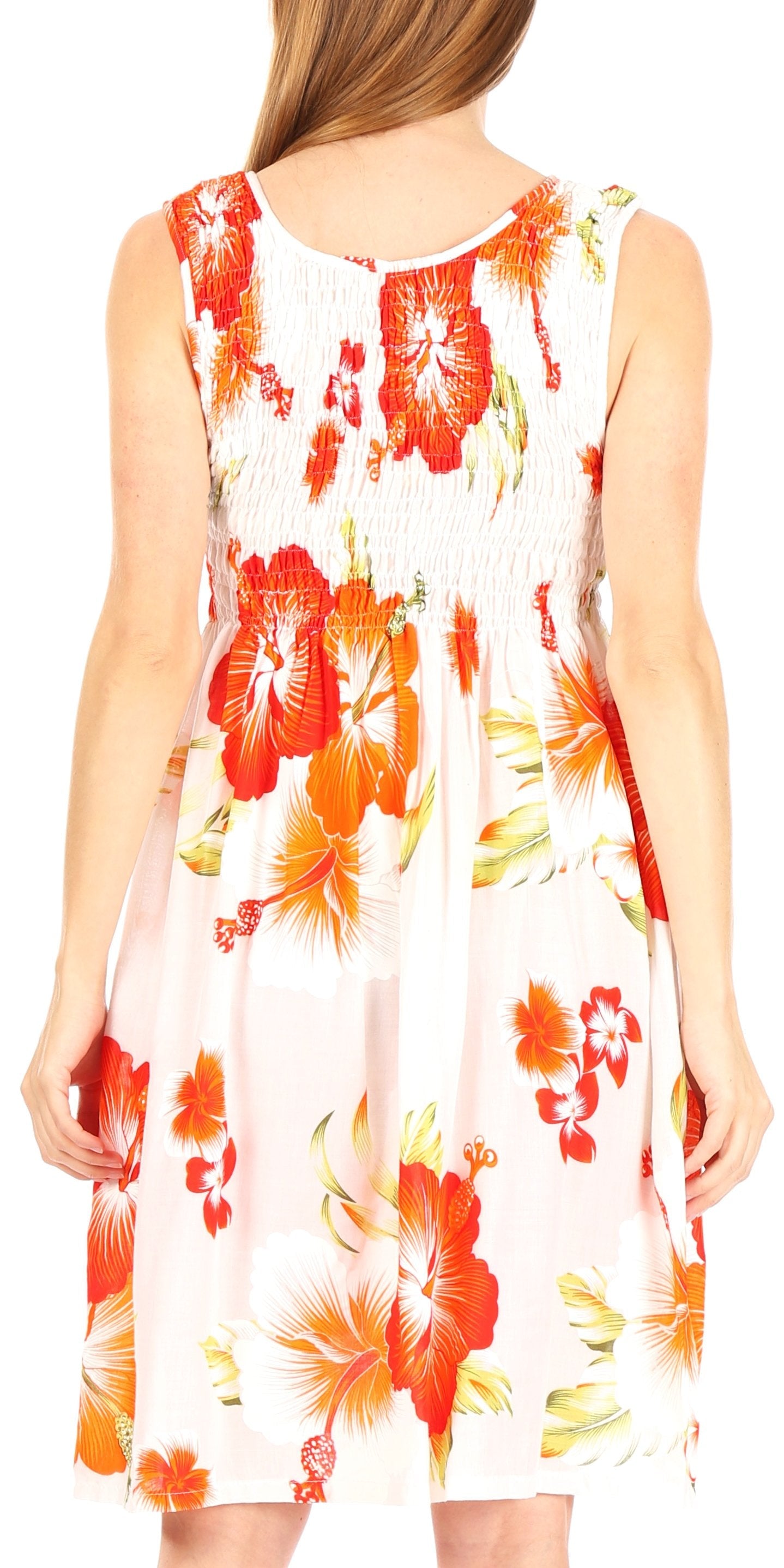 Sakkas - Murni Cocktail Elastic Stretchy Floral Print Dress