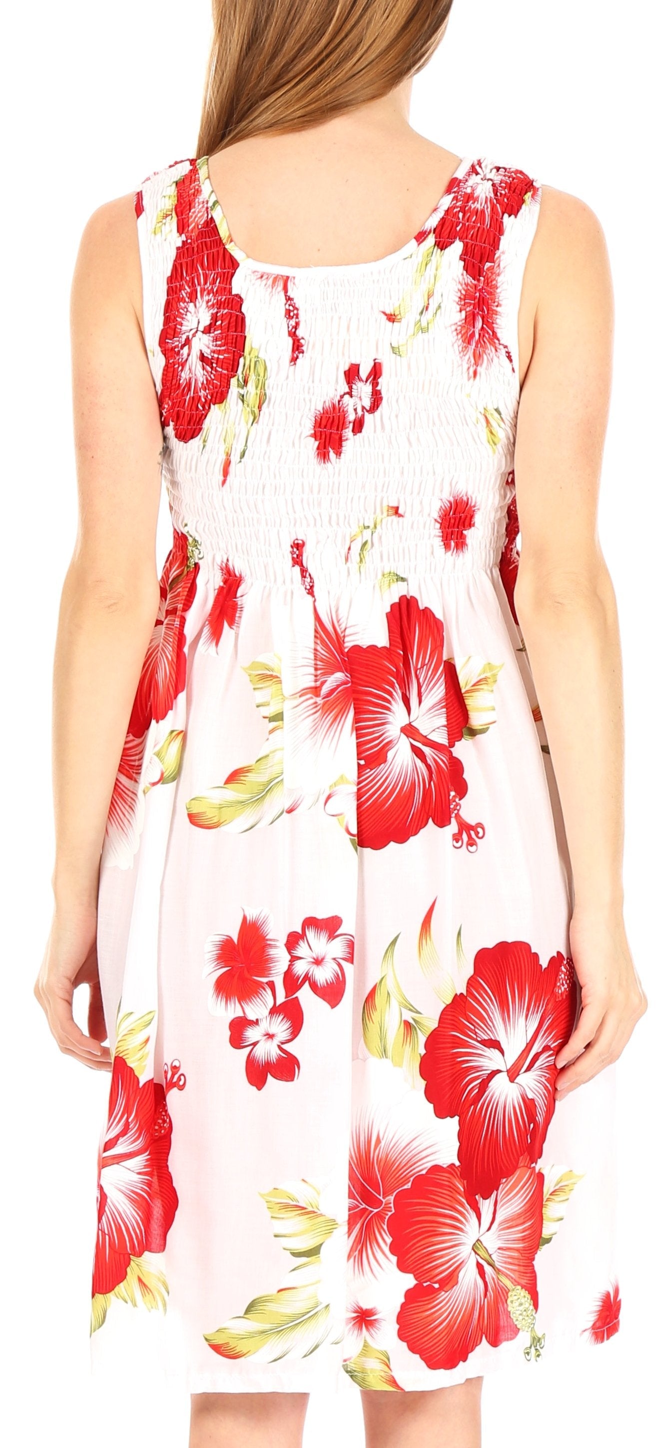 Sakkas - Murni Cocktail Elastic Stretchy Floral Print Dress