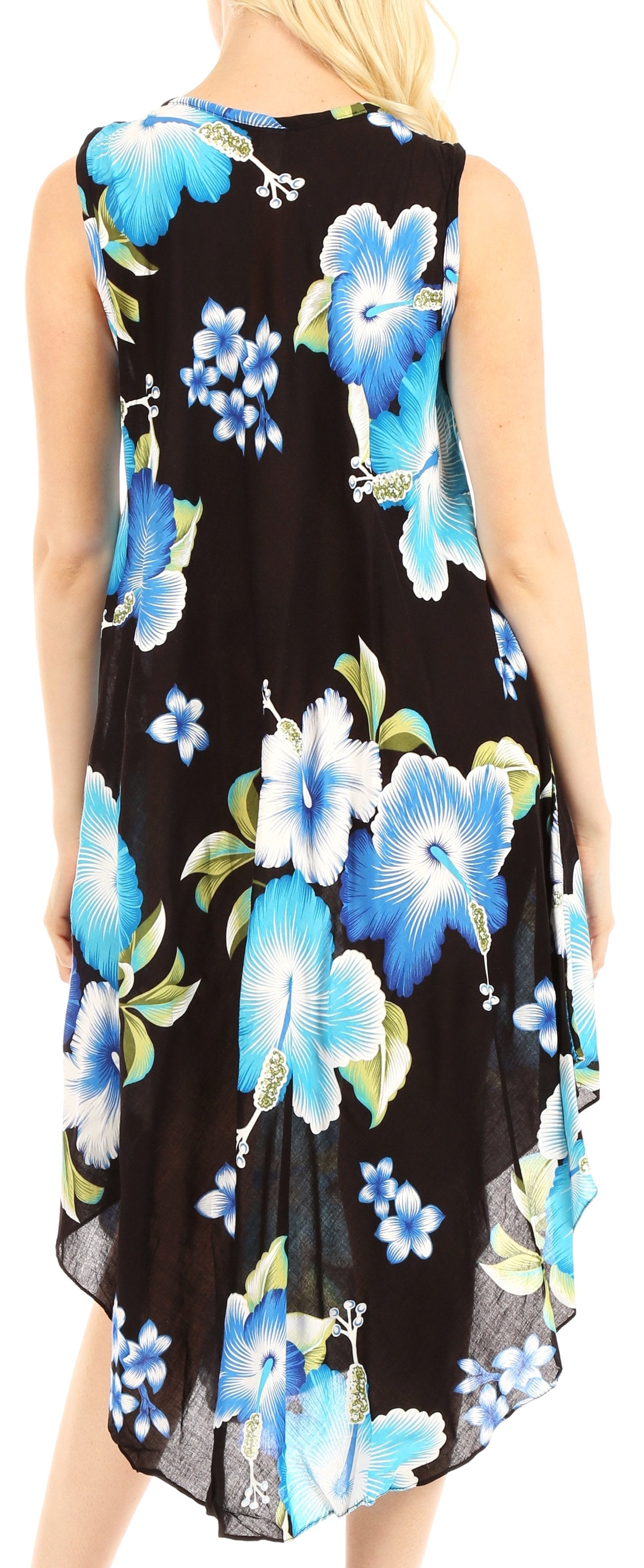Sakkas - Clara Sleeveless Sundress Loose Floral Print Dress