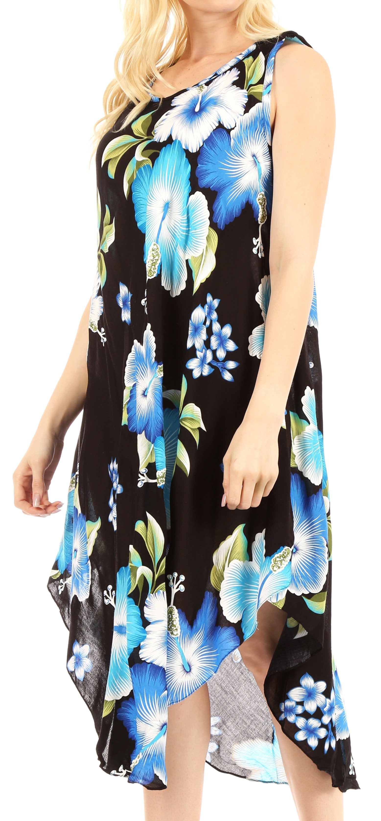Sakkas - Clara Sleeveless Sundress Loose Floral Print Dress