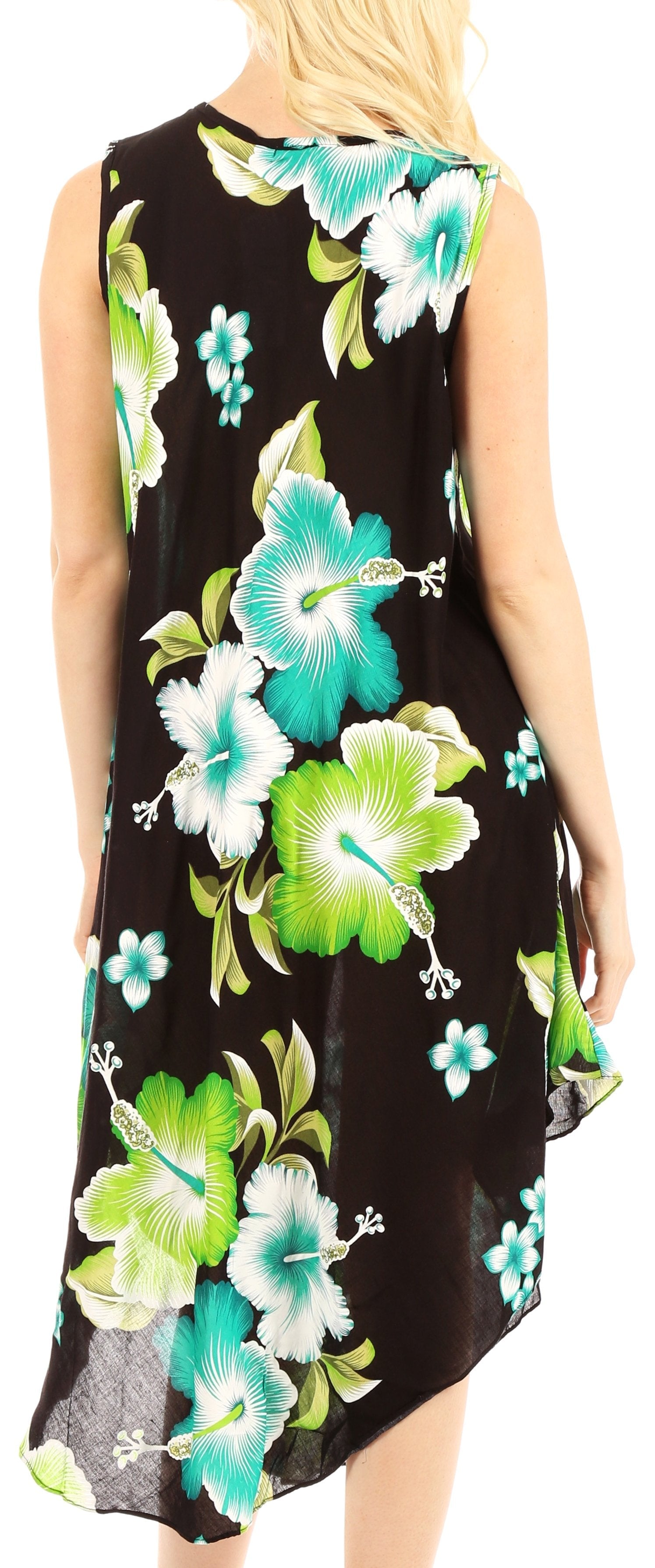 Sakkas - Clara Sleeveless Sundress Loose Floral Print Dress