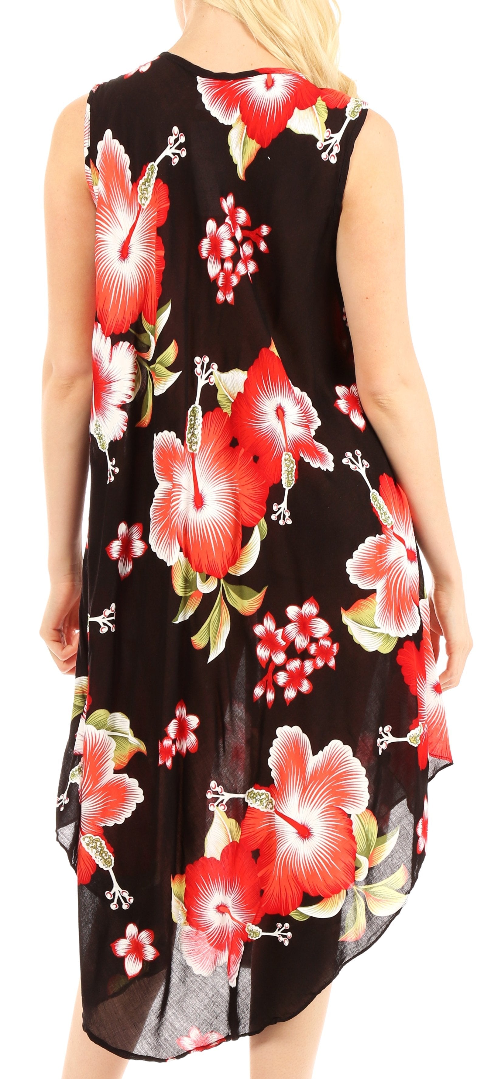 Sakkas - Clara Sleeveless Sundress Loose Floral Print Dress