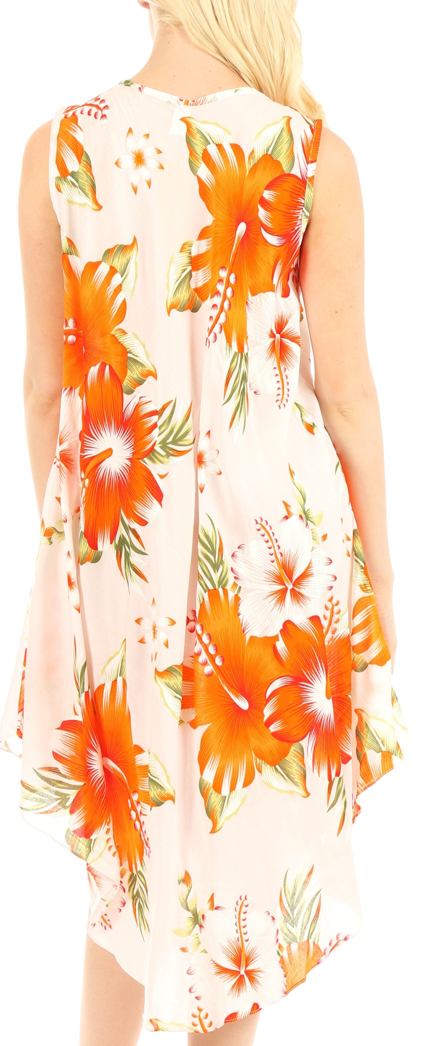 Sakkas - Clara Sleeveless Sundress Loose Floral Print Dress