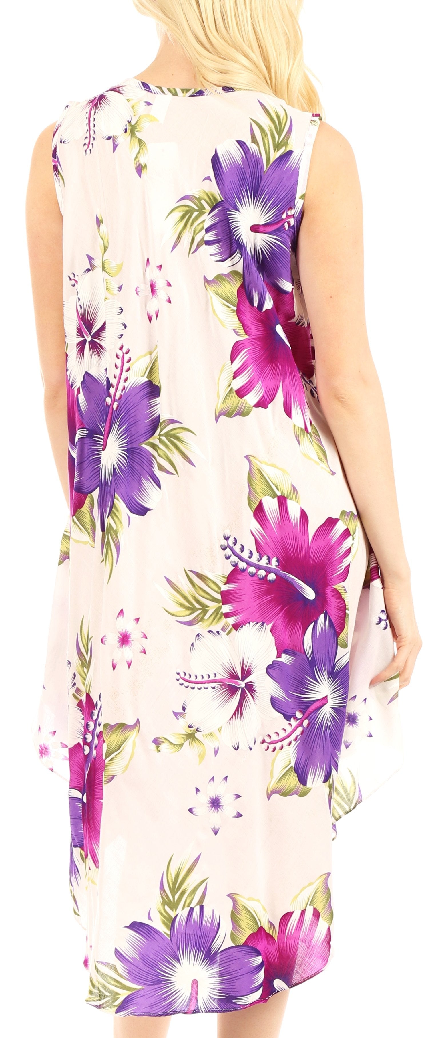 Sakkas - Clara Sleeveless Sundress Loose Floral Print Dress