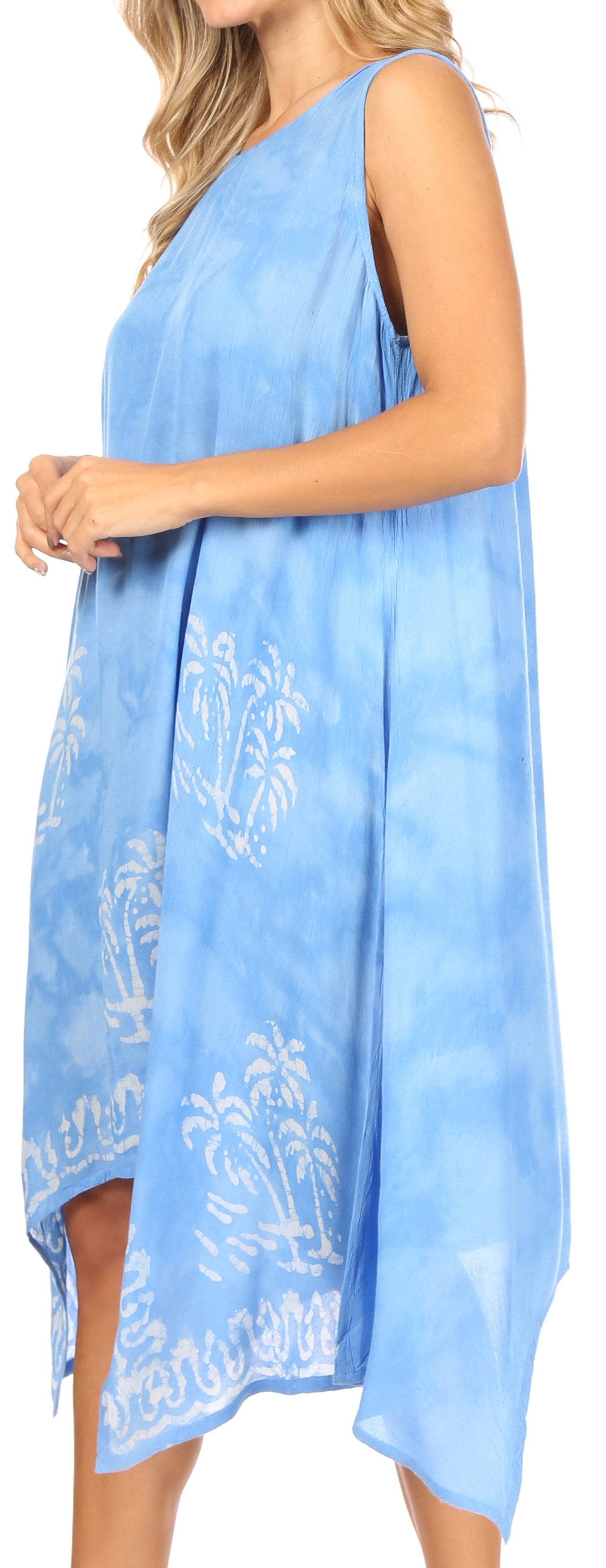 Light blue dress with white patterns on a person