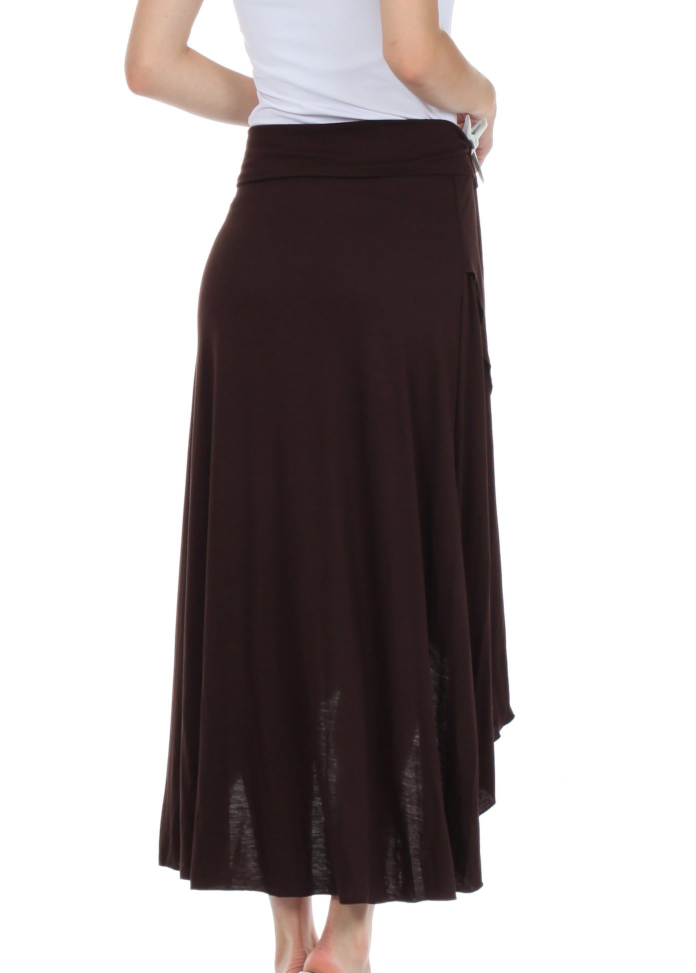 Sakkas - Soft Jersey Feel Solid Color Strapless High Low Dress / Skirt