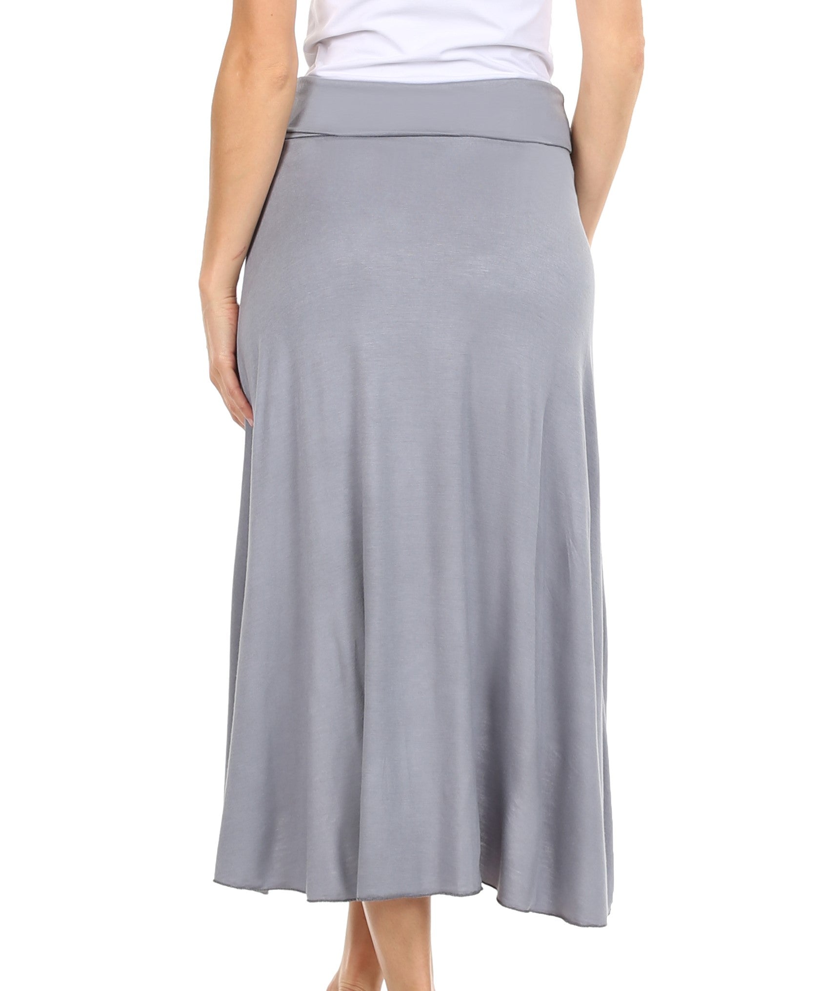 Sakkas - Soft Jersey Feel Solid Color Strapless High Low Dress / Skirt
