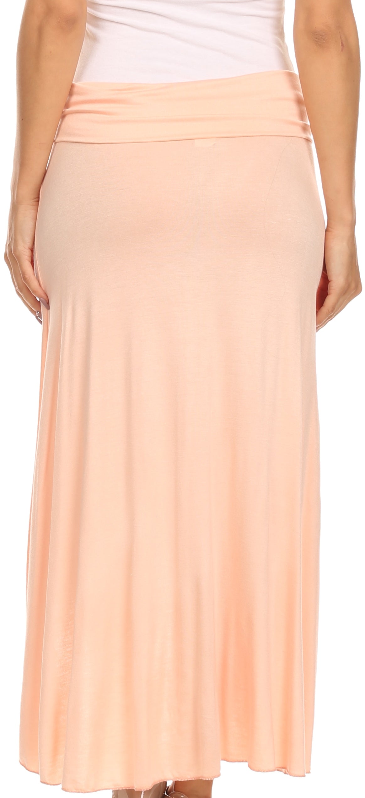 Sakkas - Soft Jersey Feel Solid Color Strapless High Low Dress / Skirt