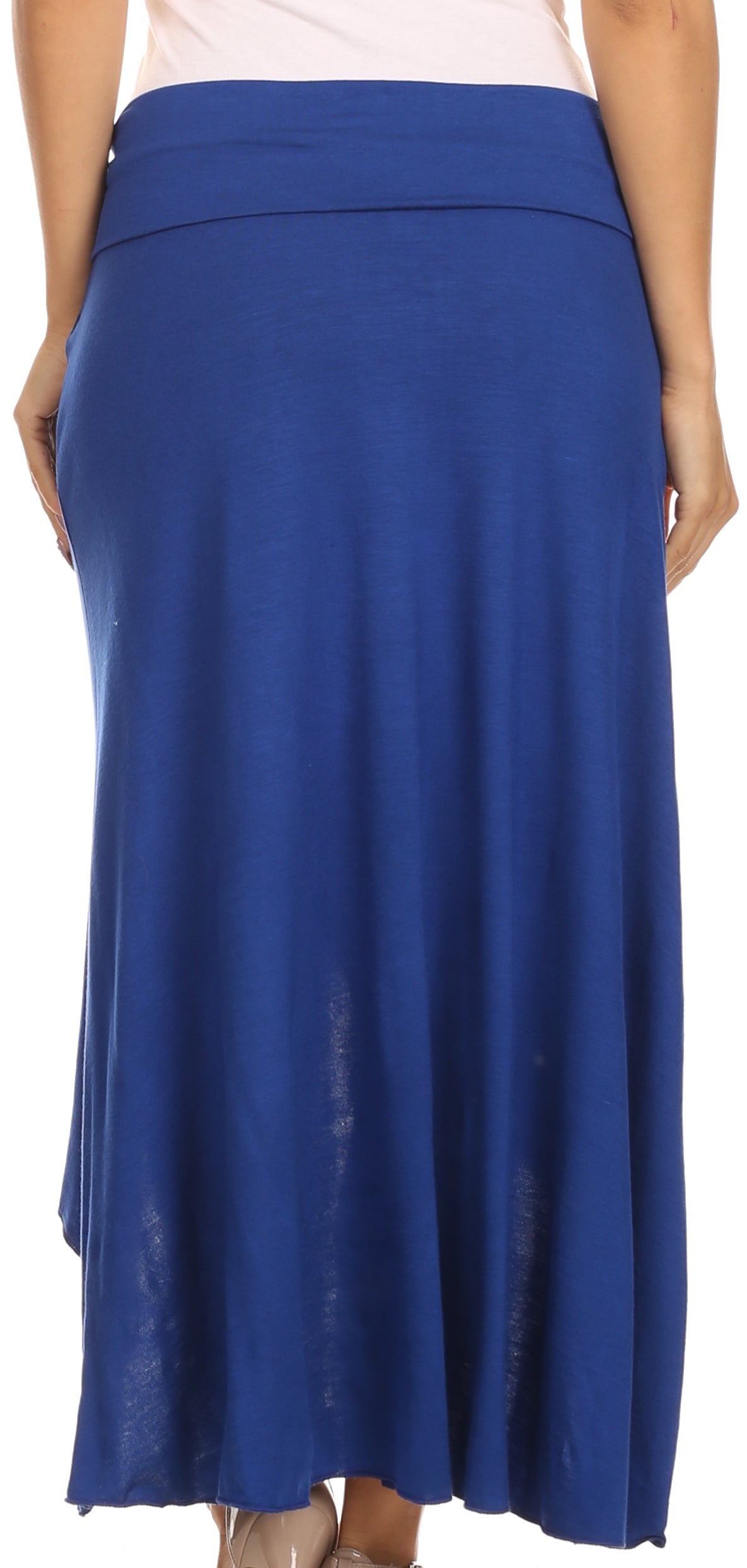 Sakkas - Soft Jersey Feel Solid Color Strapless High Low Dress / Skirt