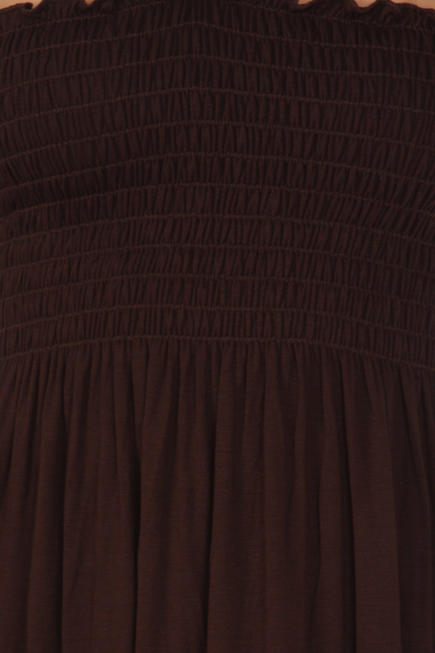 Sakkas - Soft Jersey Feel Solid Color Smocked Bodice String Halter Long Dress