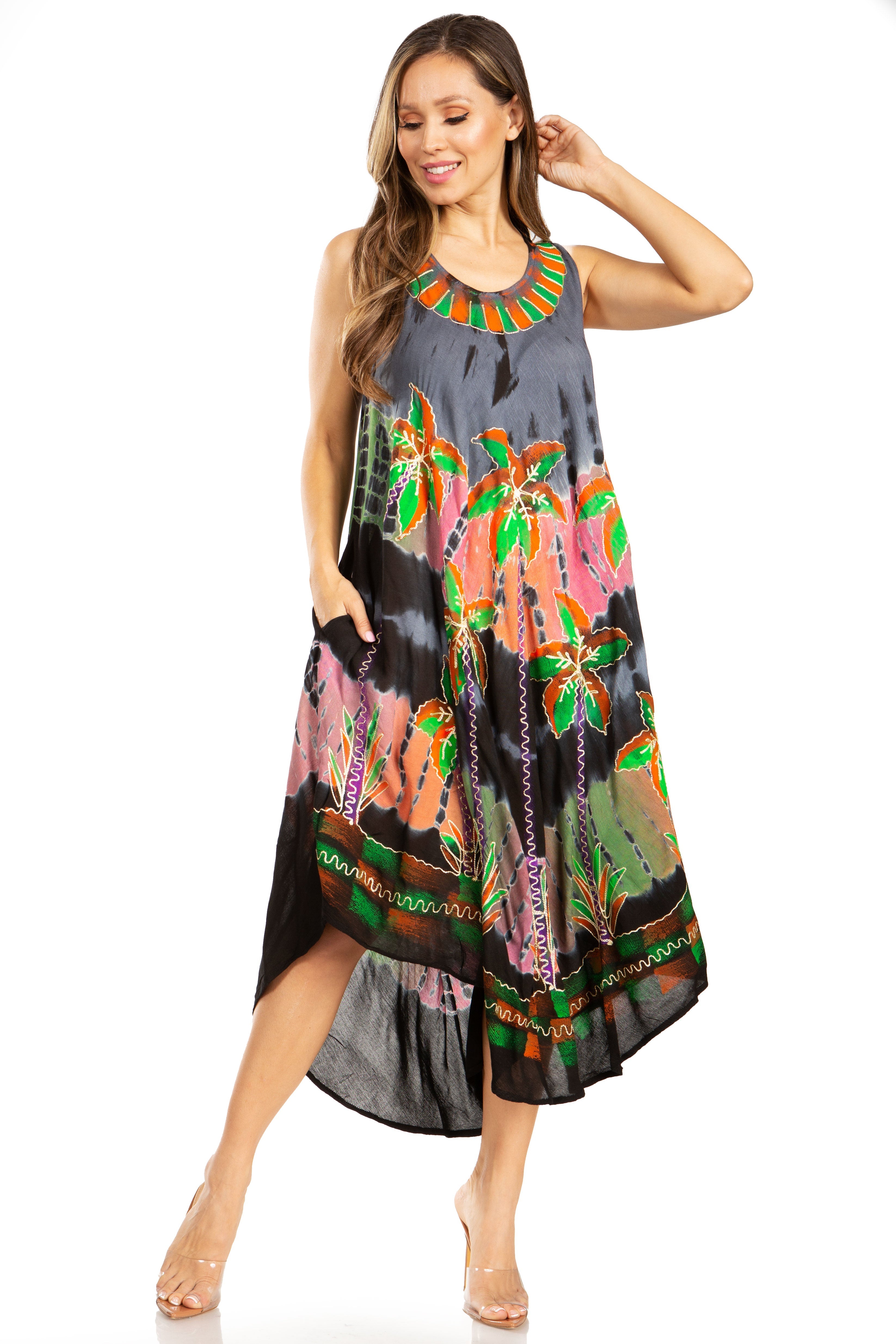 Sakkas - Tasanee Caftan Tank Dress / Cover Up