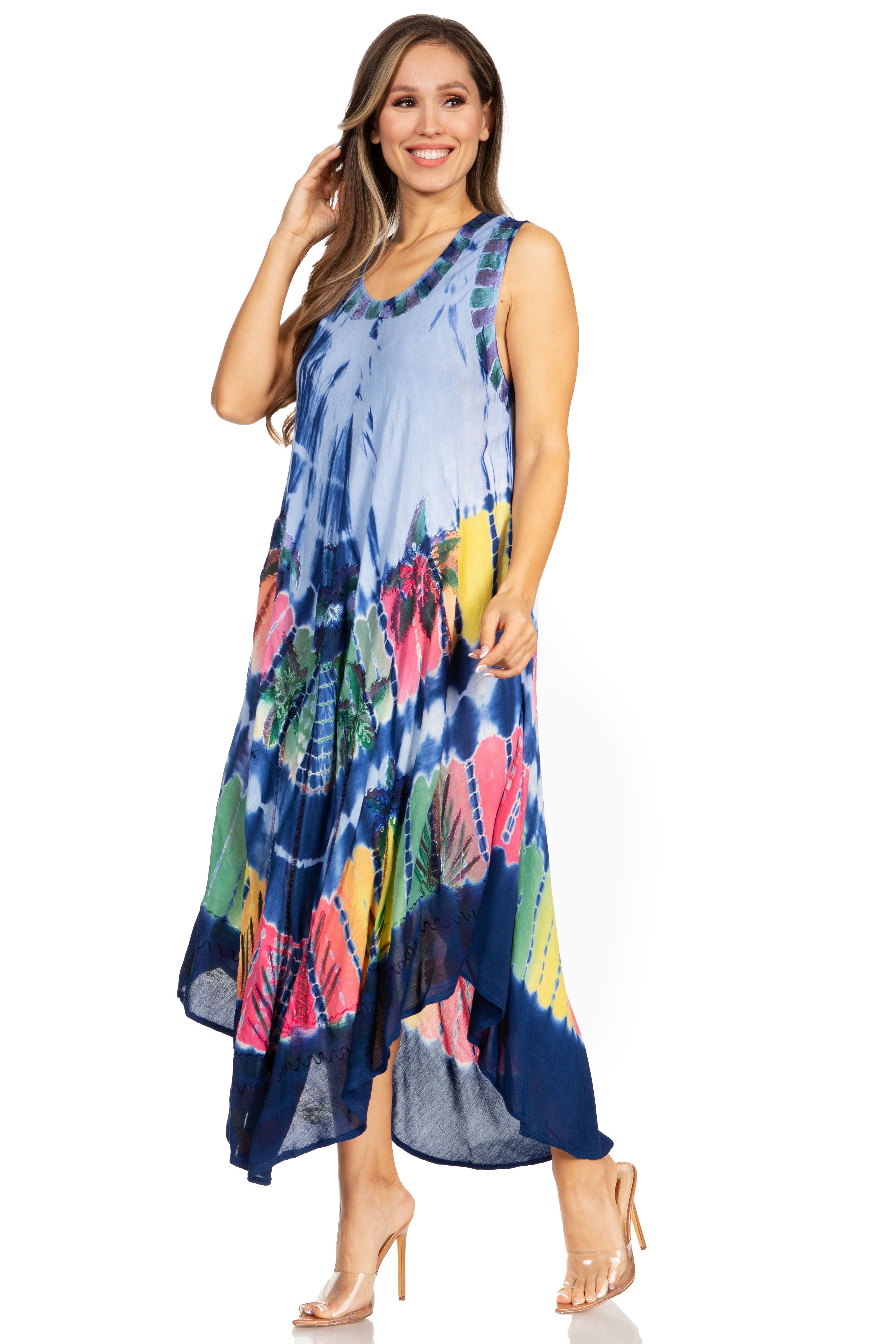 Sakkas - Tasanee Caftan Tank Dress / Cover Up