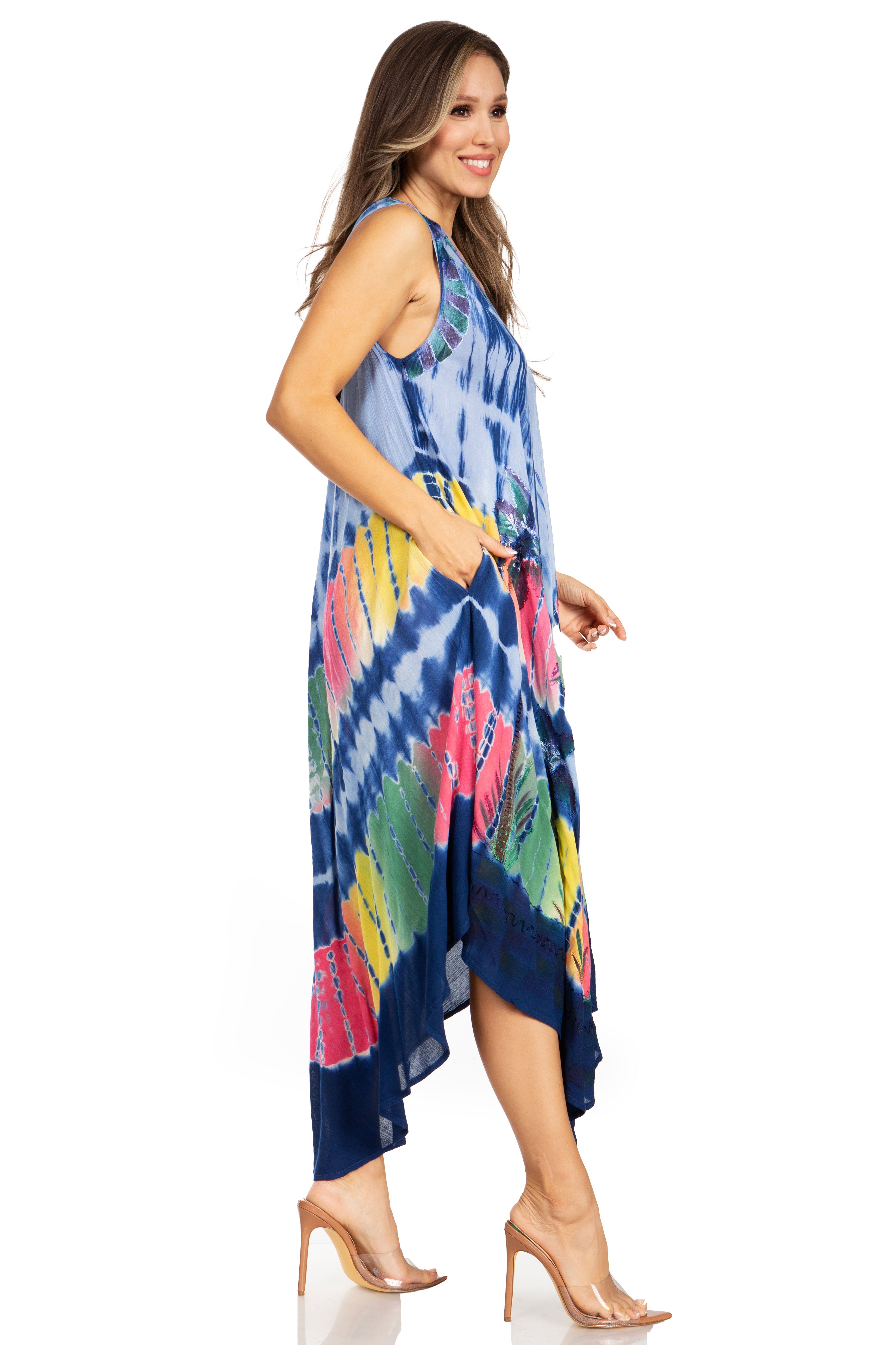 Sakkas - Tasanee Caftan Tank Dress / Cover Up