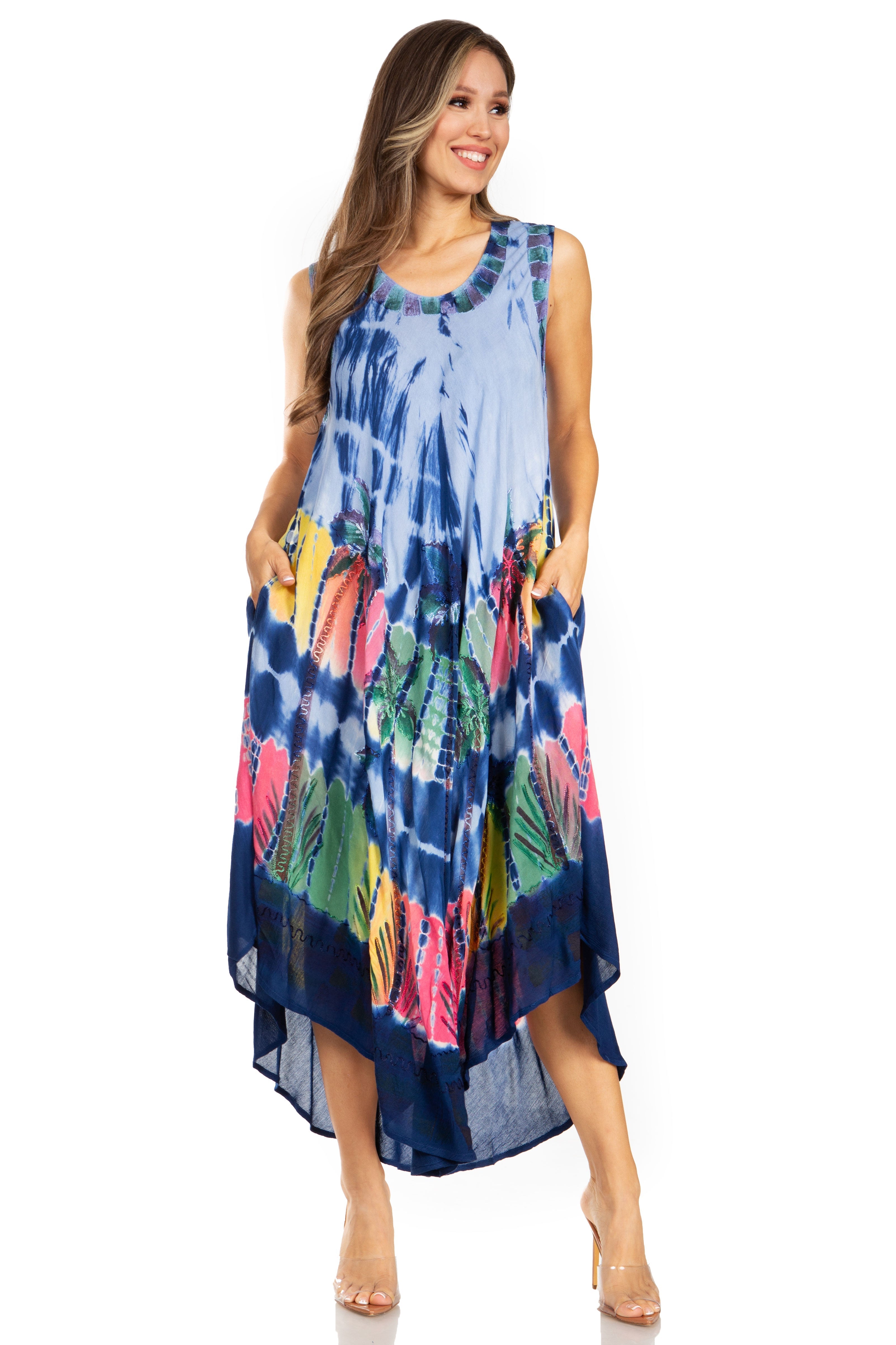 Sakkas - Tasanee Caftan Tank Dress / Cover Up