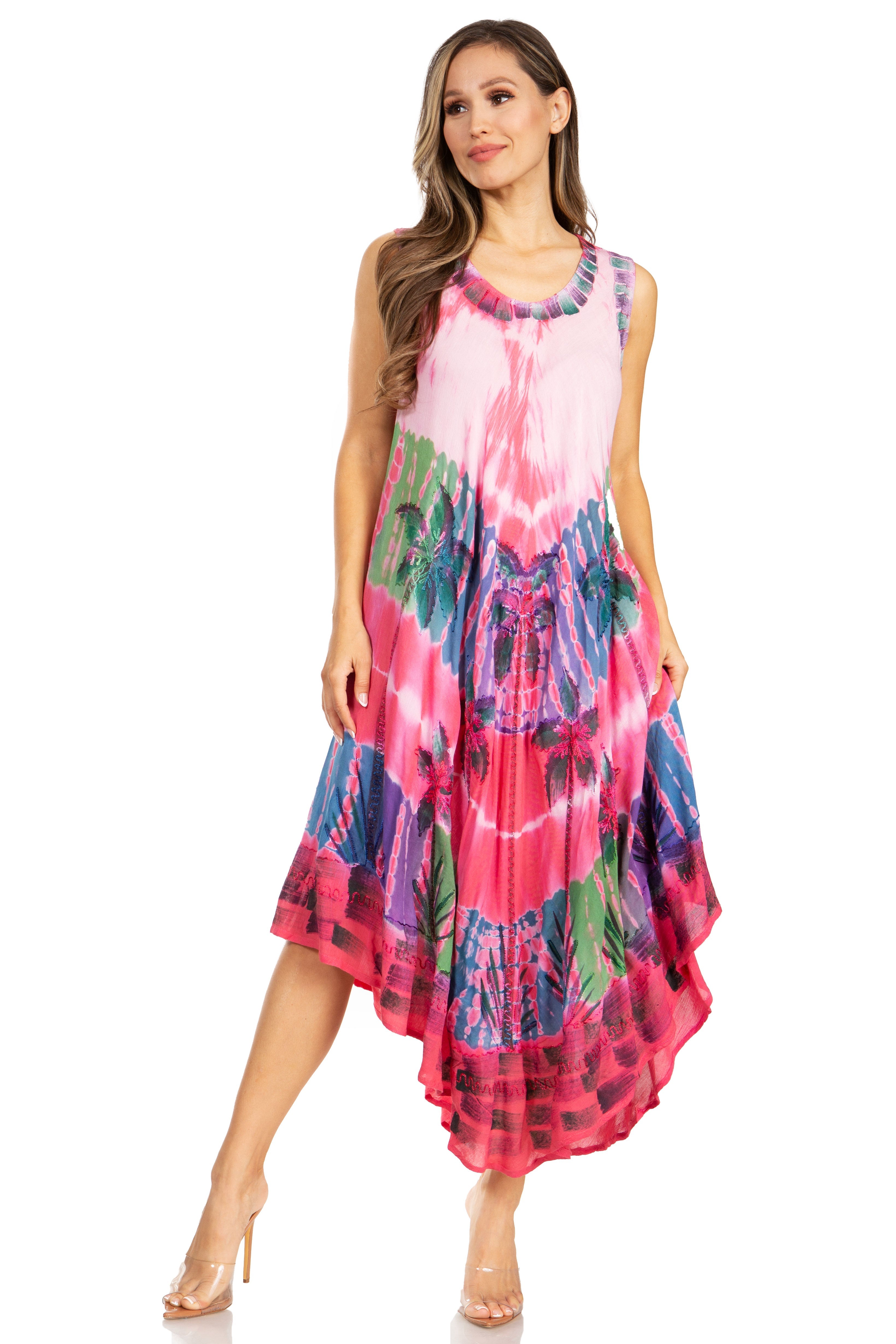 Sakkas - Tasanee Caftan Tank Dress / Cover Up