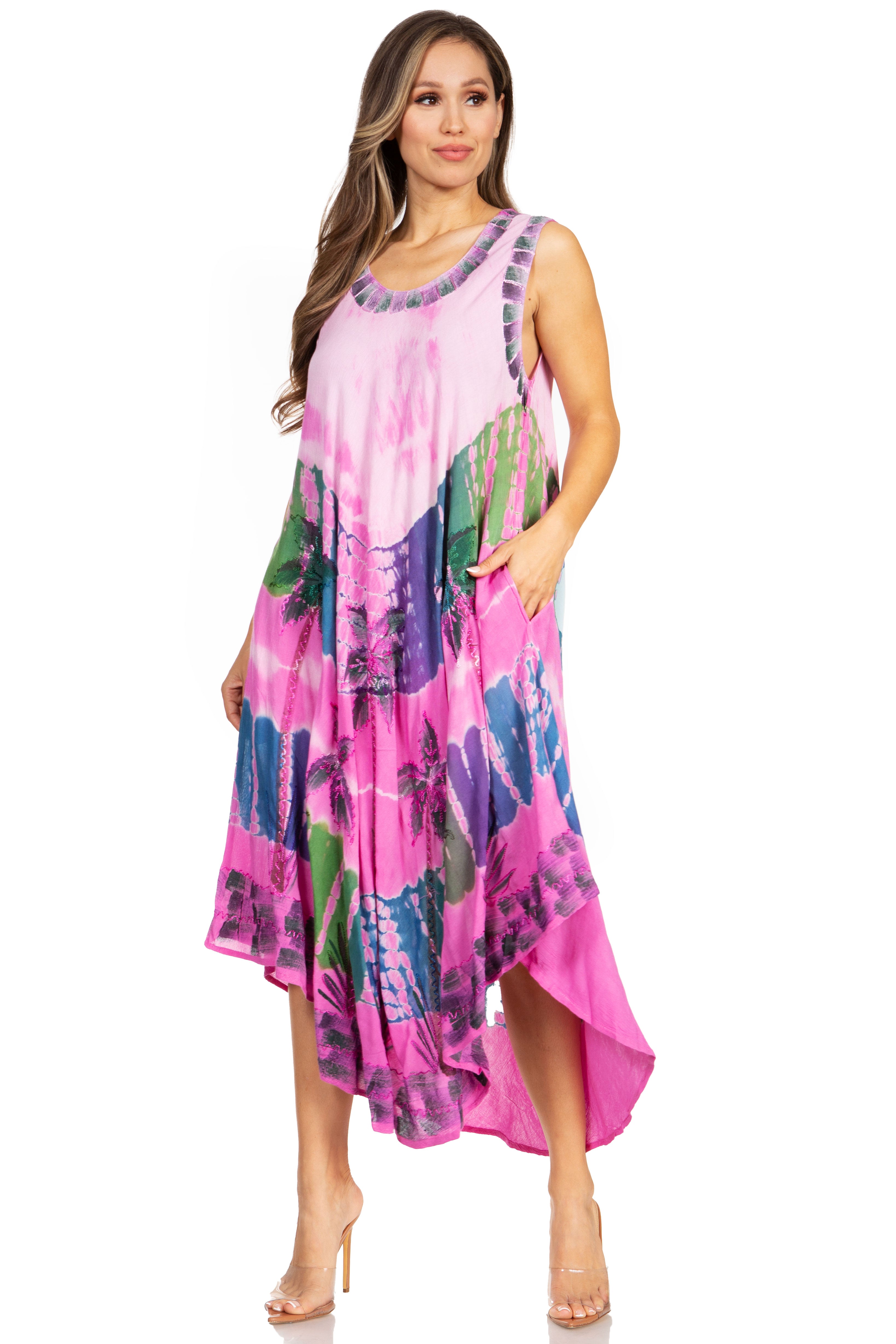 Sakkas - Tasanee Caftan Tank Dress / Cover Up