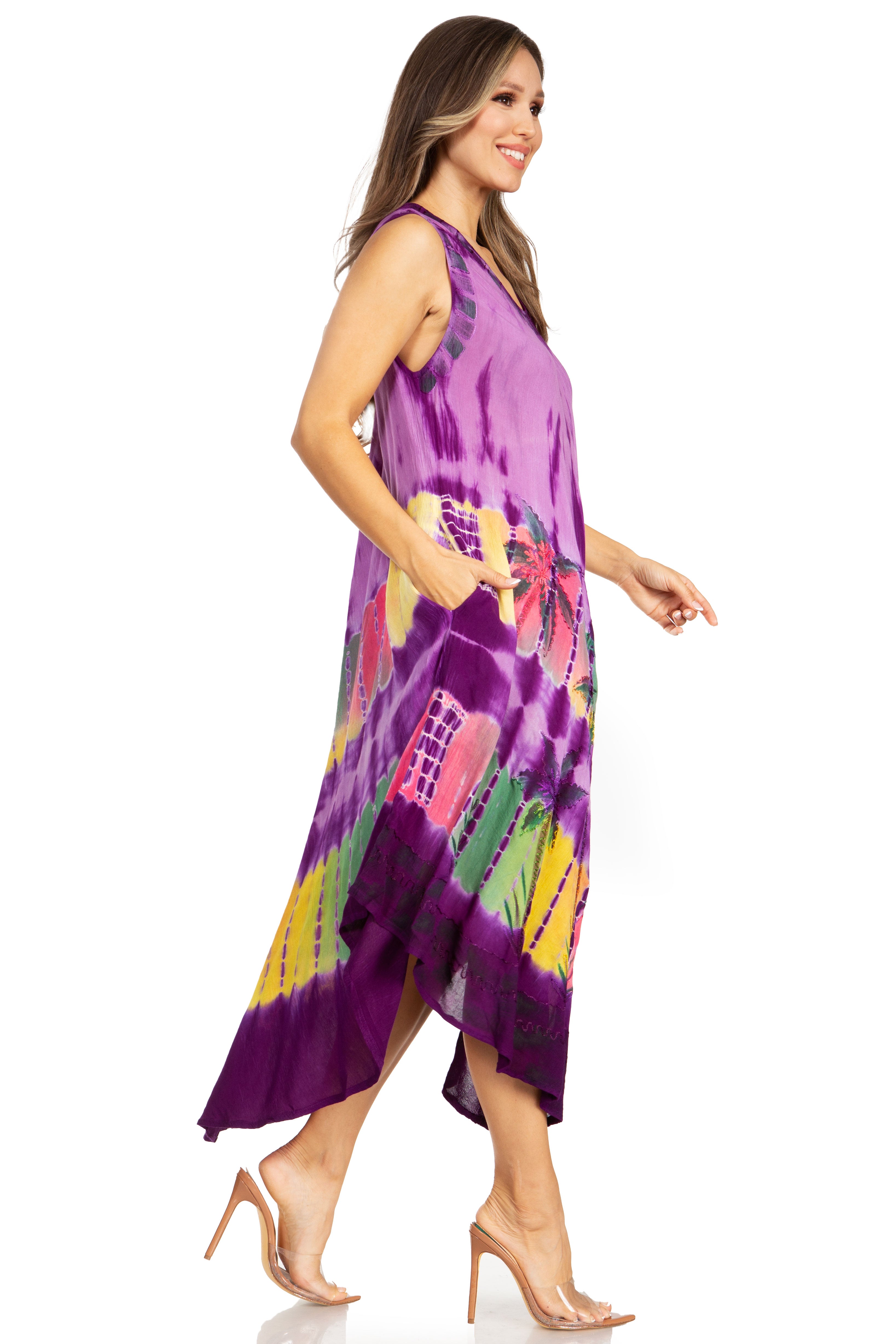 Sakkas - Tasanee Caftan Tank Dress / Cover Up