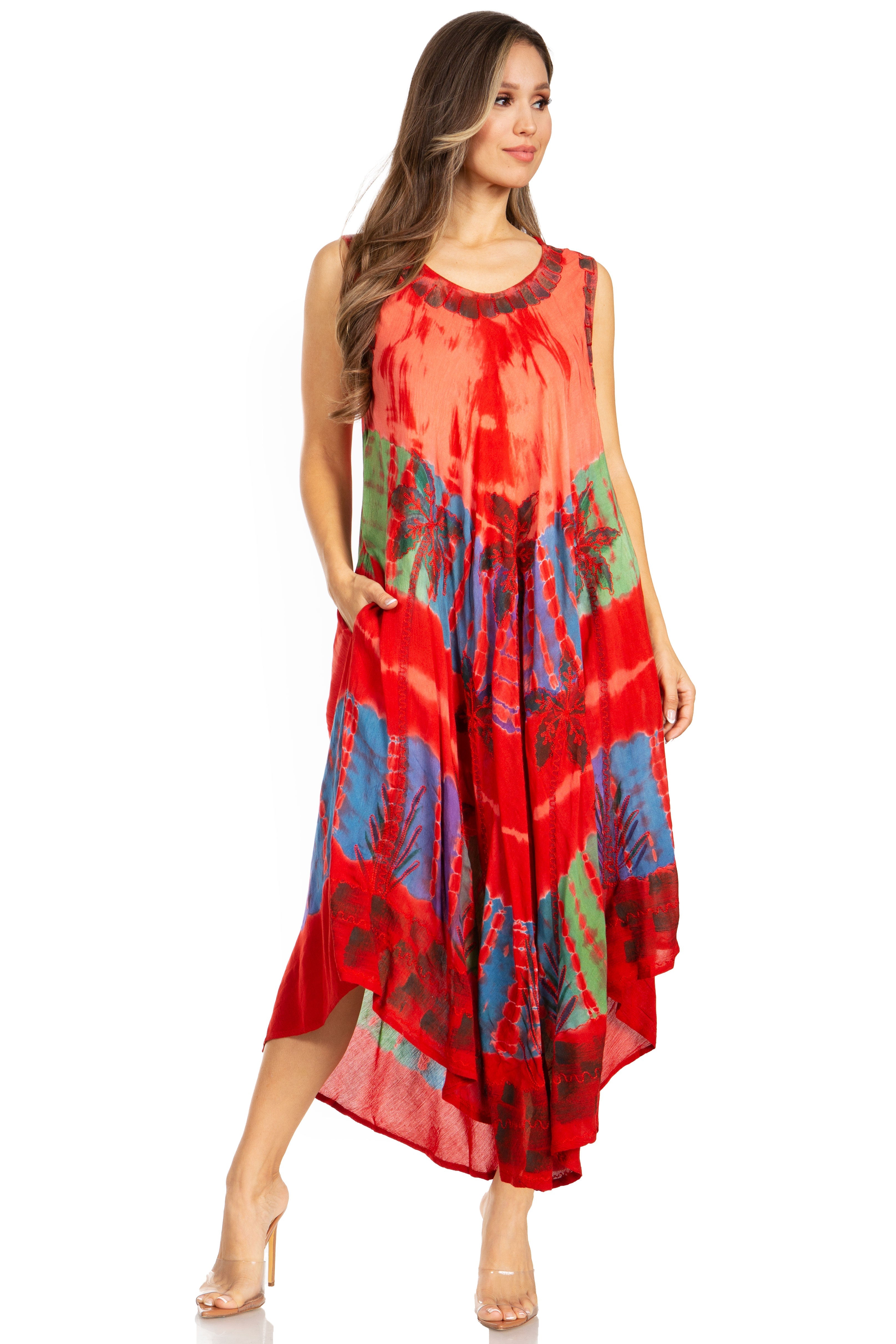 Sakkas - Tasanee Caftan Tank Dress / Cover Up
