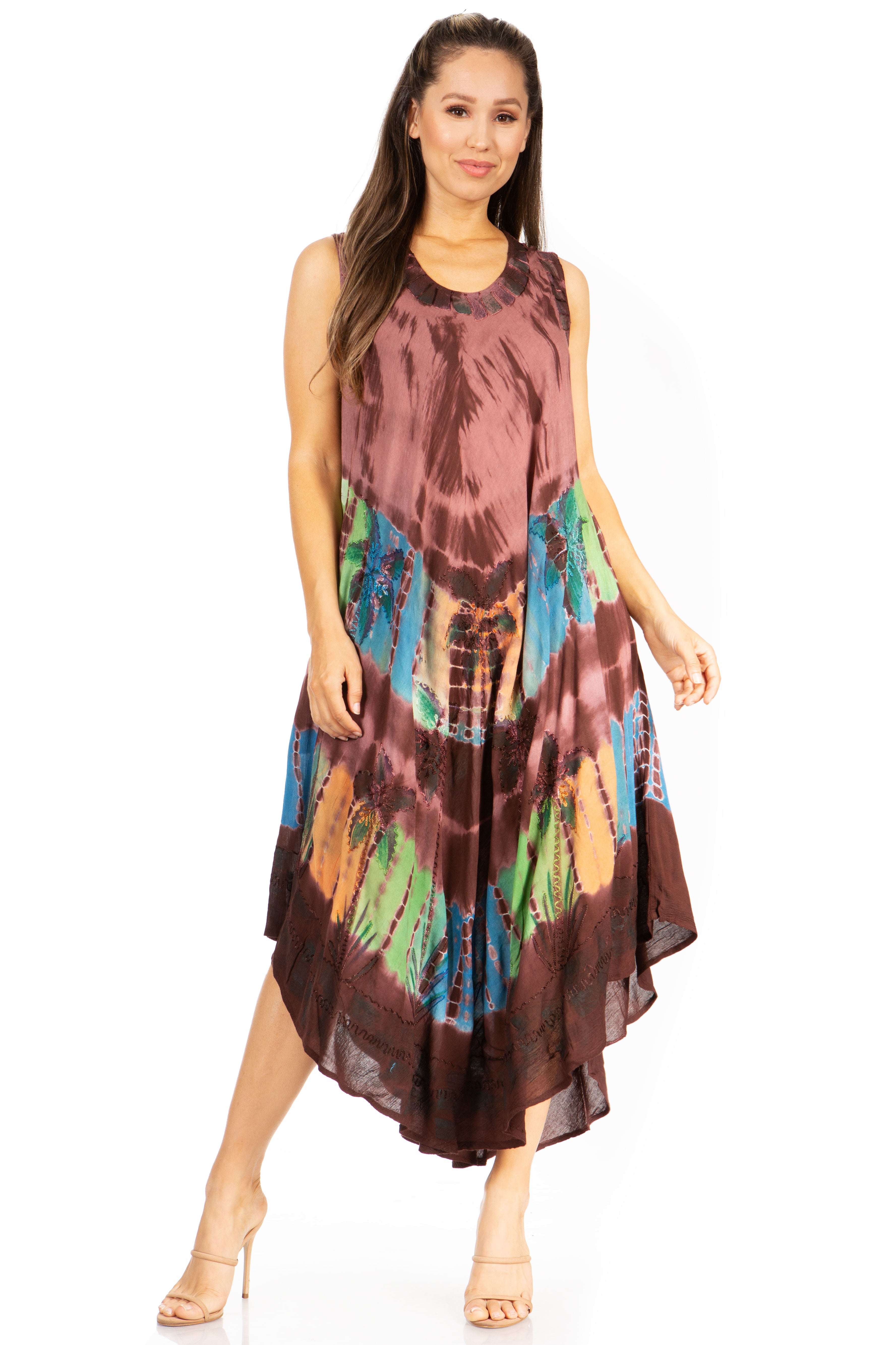 Sakkas - Tasanee Caftan Tank Dress / Cover Up