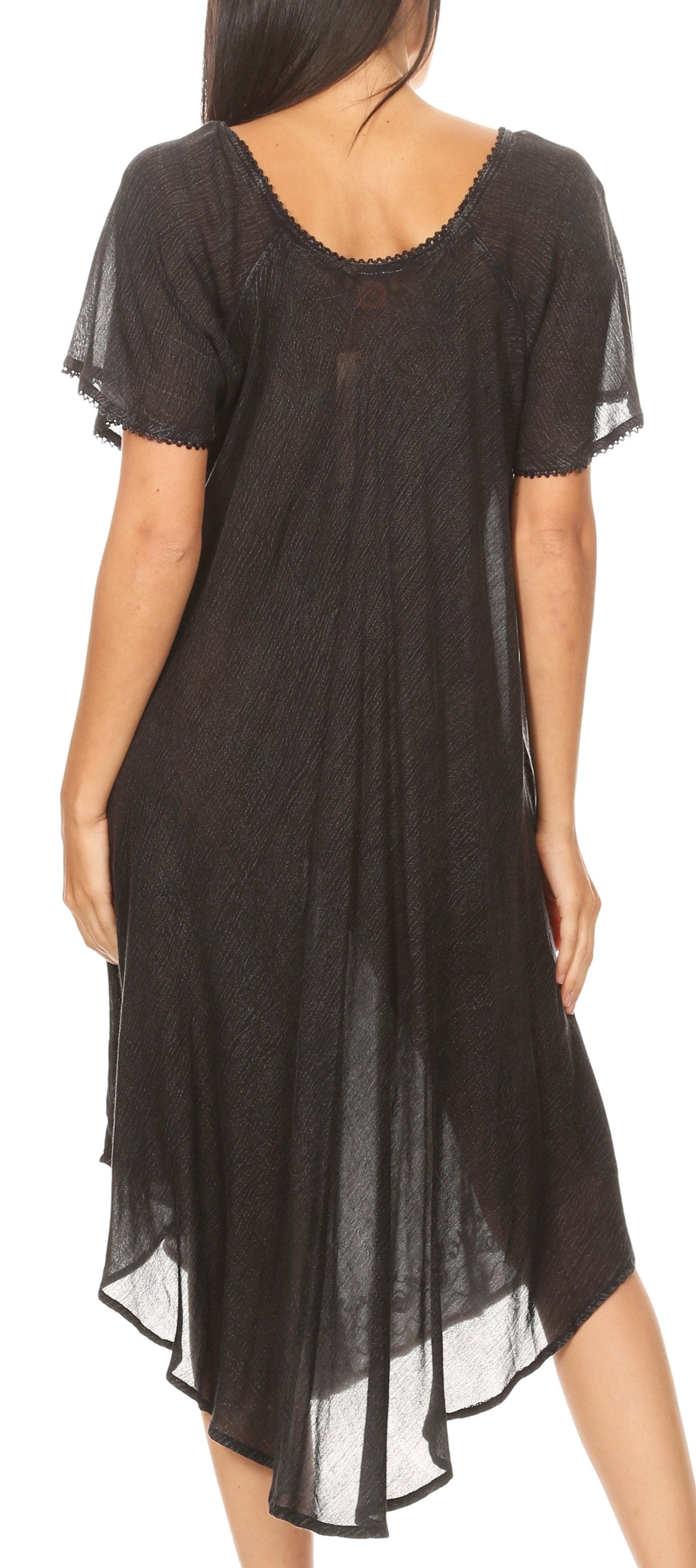 Sakkas - Lilia Embroidered Lace Up Bodice Relaxed Fit  Maxi Sun Dress