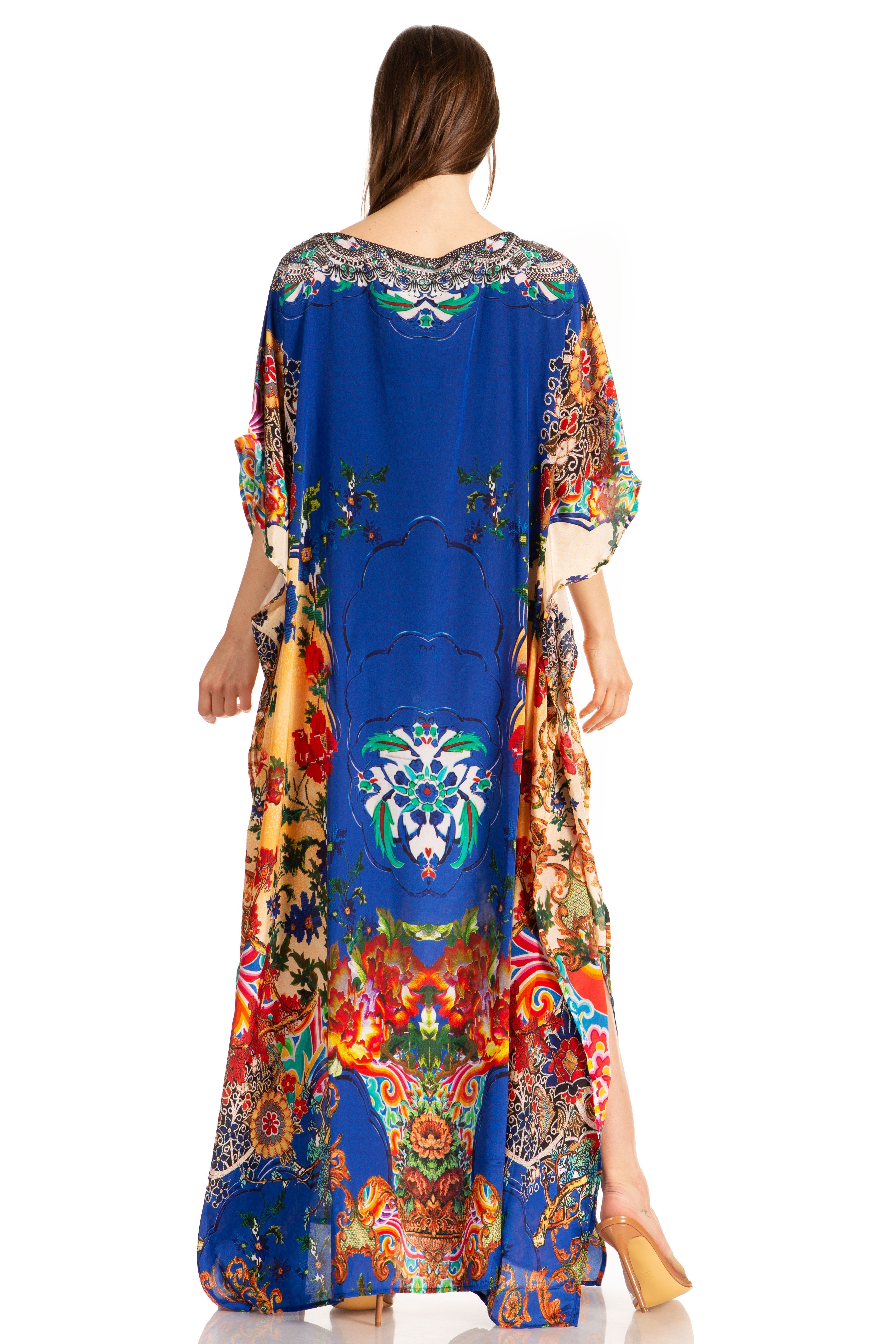 Sakkas Jabari Maxi Short Sleeve Long Beach Kaftan