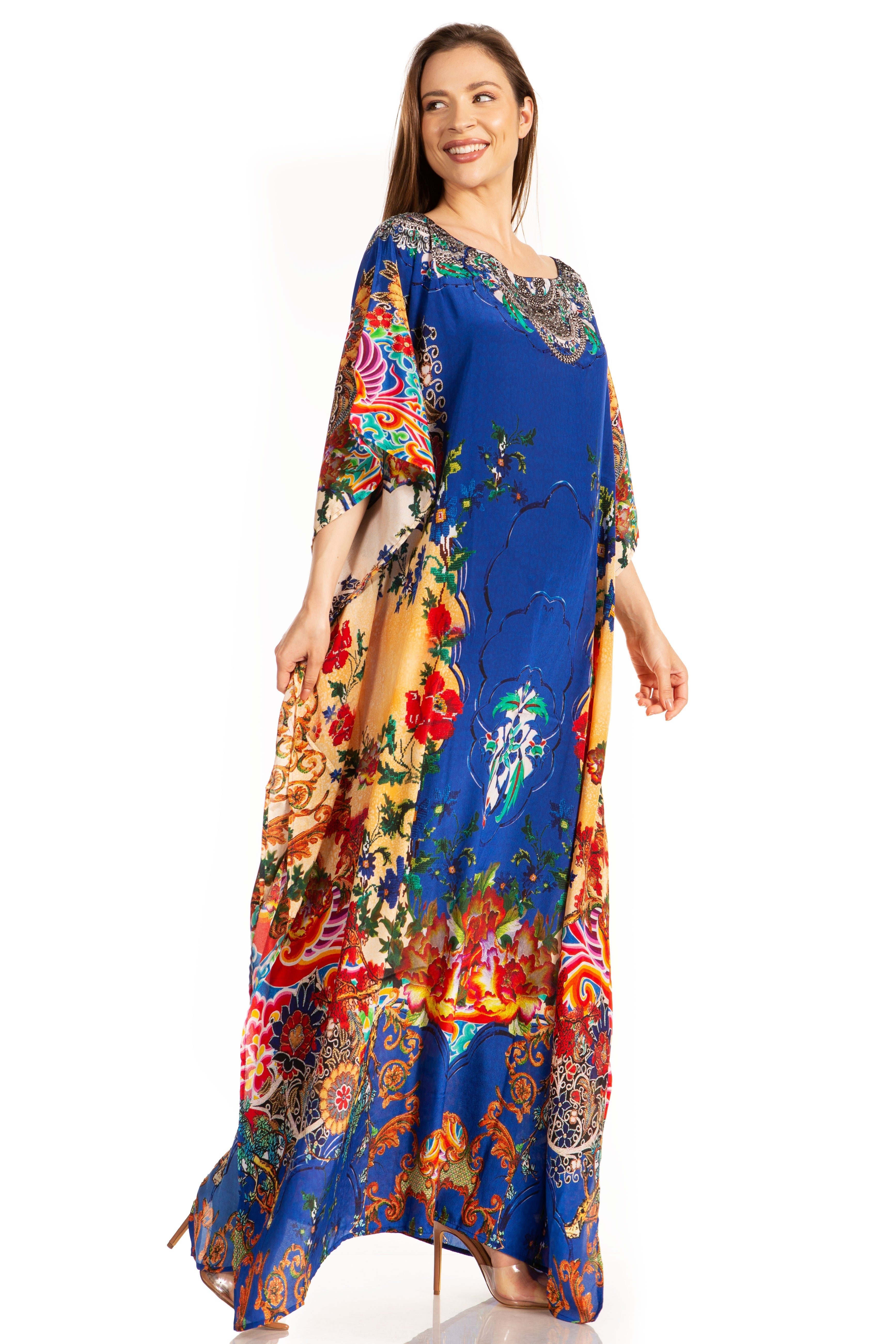 Sakkas Jabari Maxi Short Sleeve Long Beach Kaftan