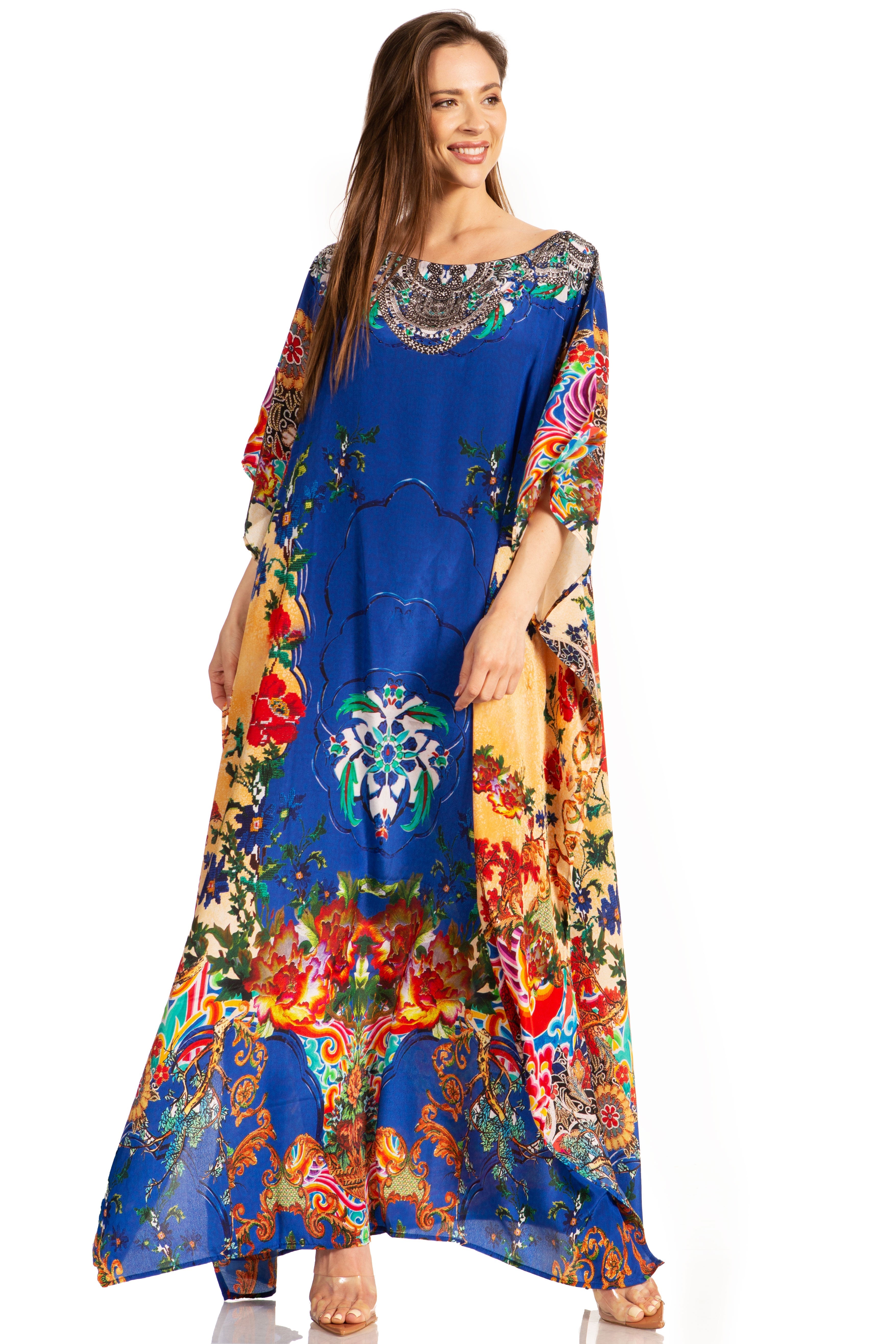 Sakkas Jabari Maxi Short Sleeve Long Beach Kaftan