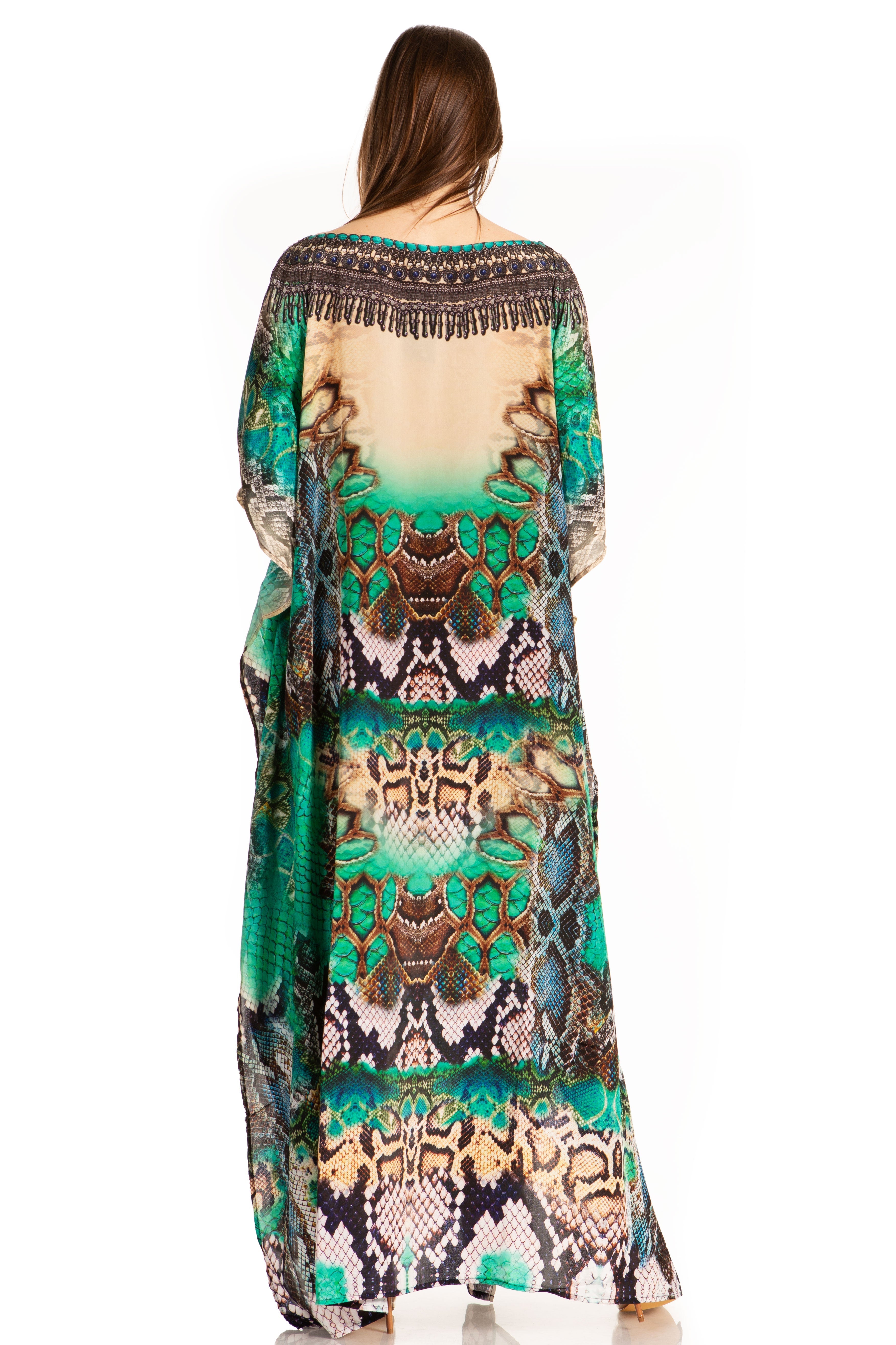 Sakkas Jabari Maxi Short Sleeve Long Beach Kaftan
