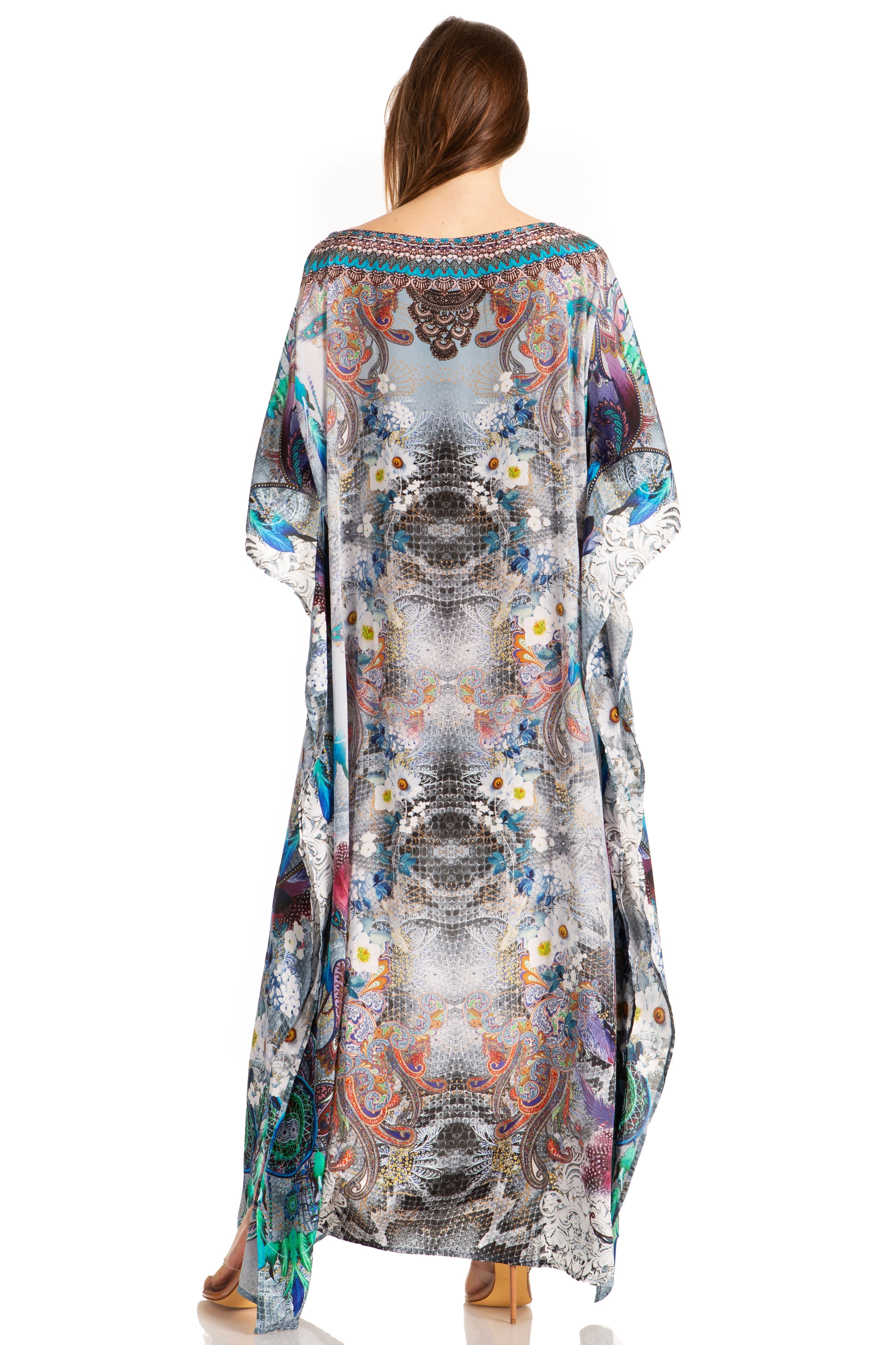 Sakkas Jabari Maxi Short Sleeve Long Beach Kaftan