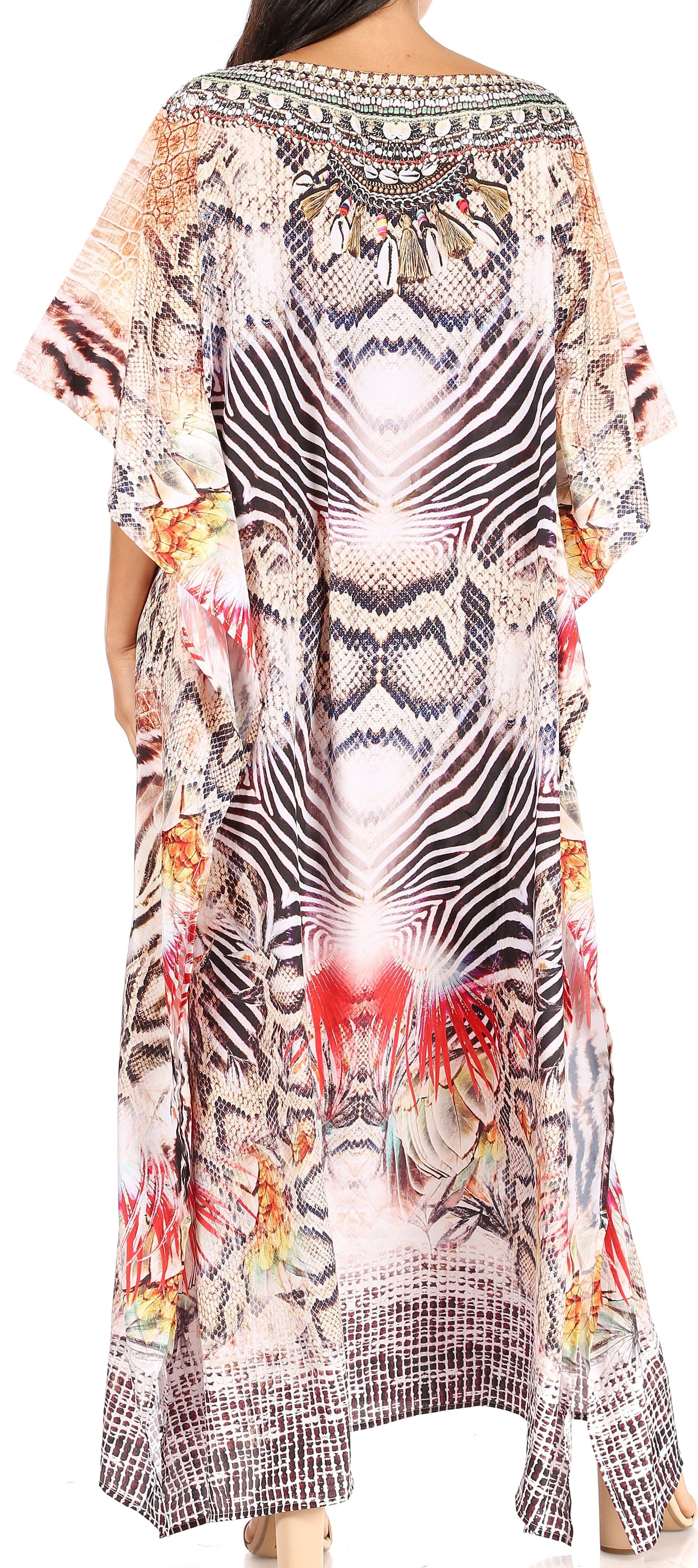 Sakkas Jabari Maxi Short Sleeve Long Beach Kaftan