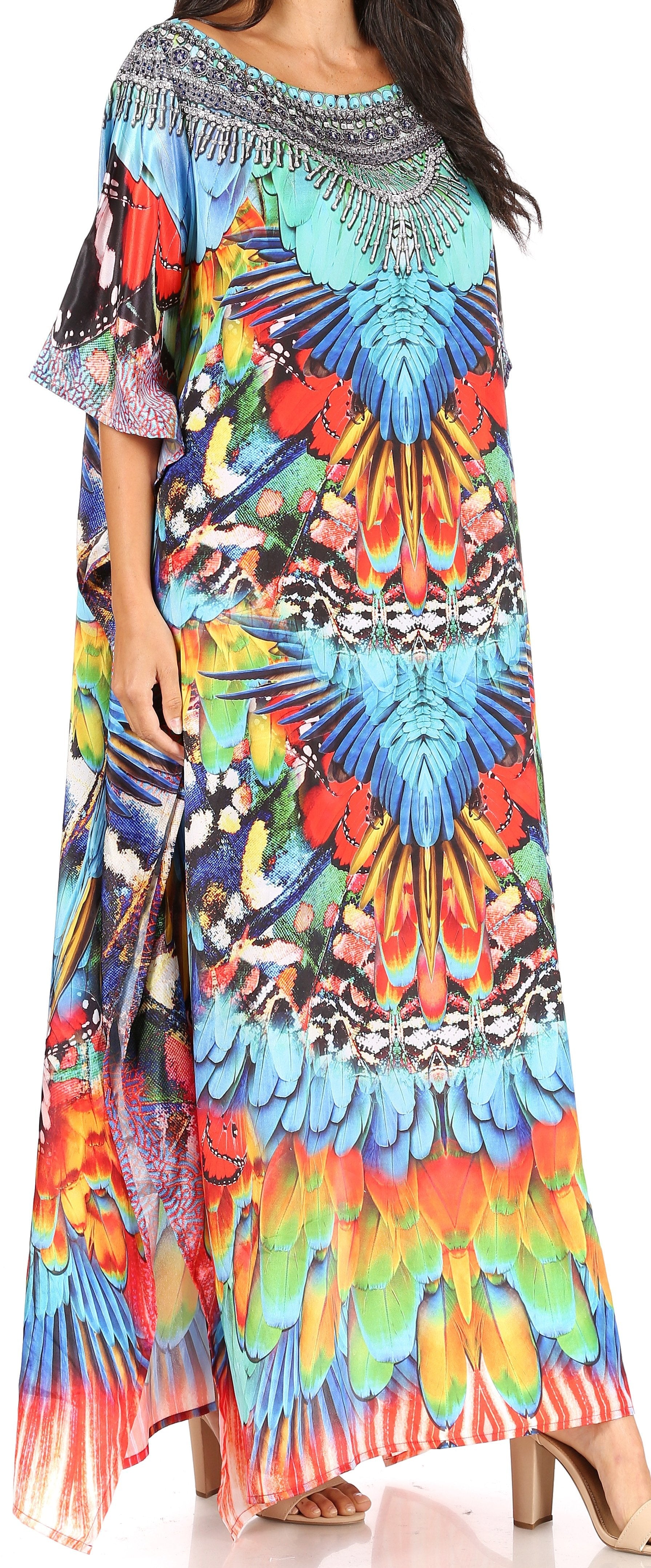 Sakkas Jabari Maxi Short Sleeve Long Beach Kaftan