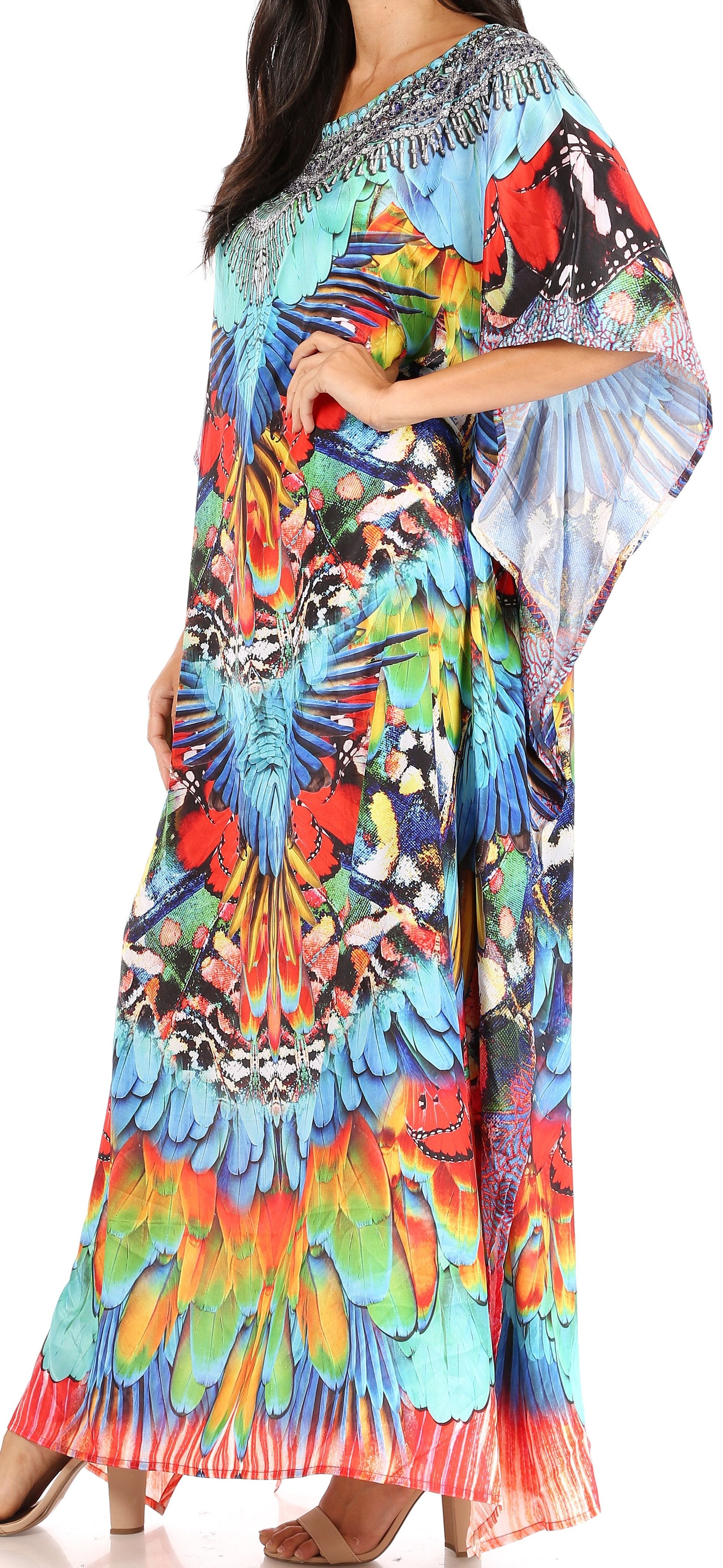 Sakkas Jabari Maxi Short Sleeve Long Beach Kaftan