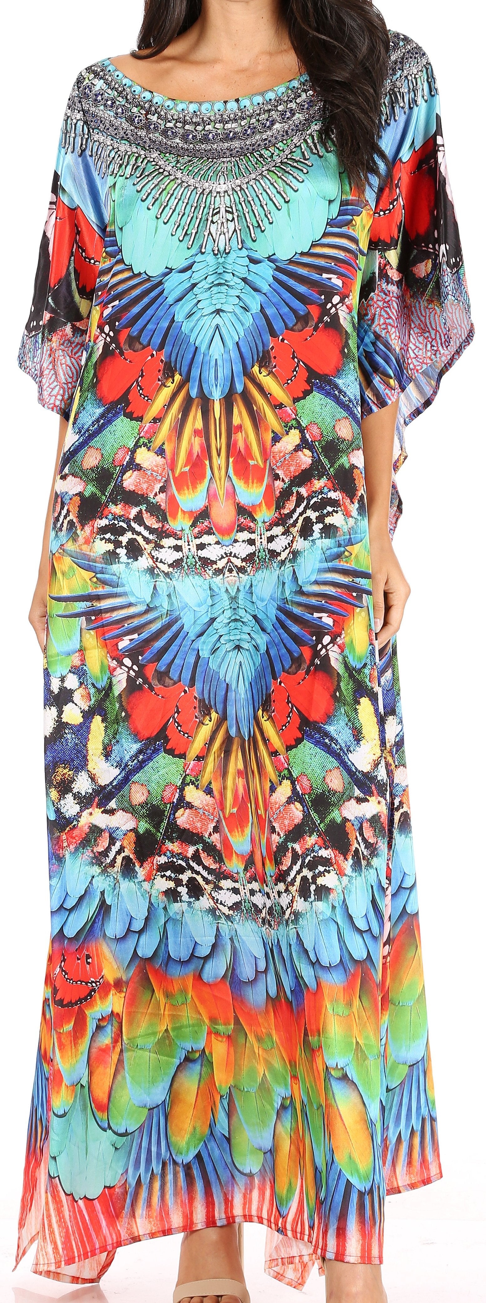 Sakkas Jabari Maxi Short Sleeve Long Beach Kaftan