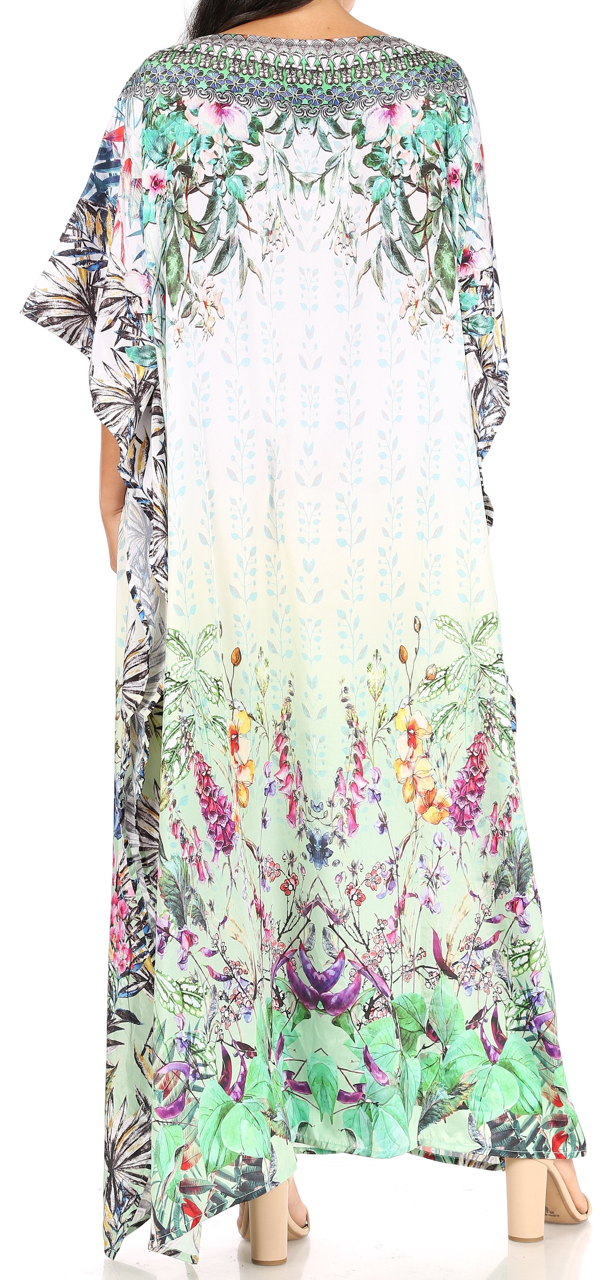 Sakkas Jabari Maxi Short Sleeve Long Beach Kaftan